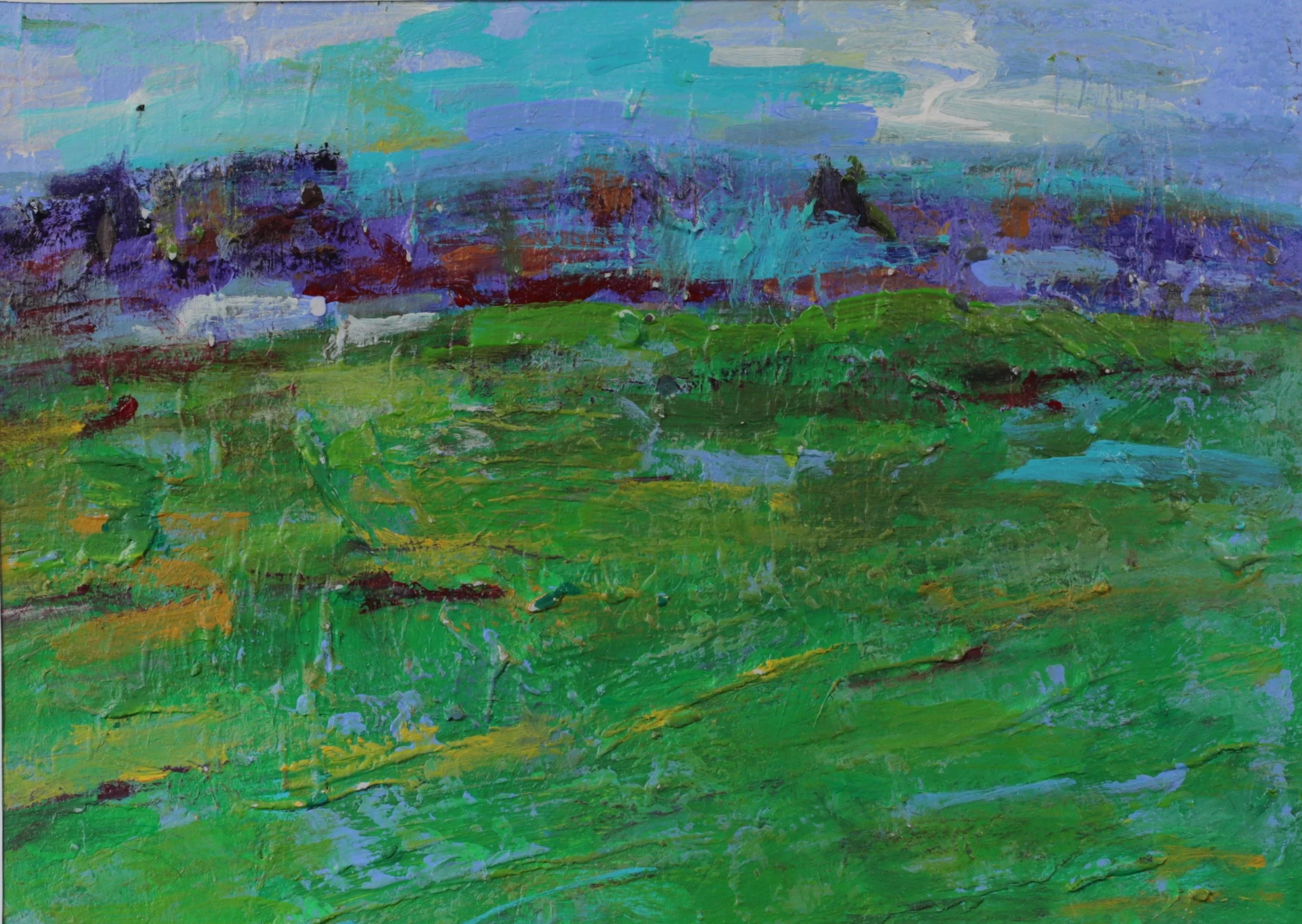 24-021, 2025, Acrylic on paper, 9" x 12"