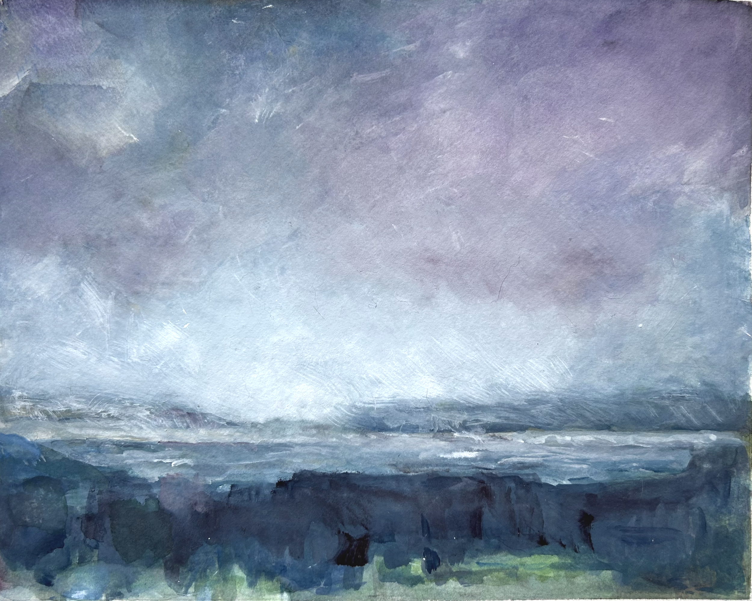 24-0306, 2024, Watercolor on paper, 9" X 8 1/2"