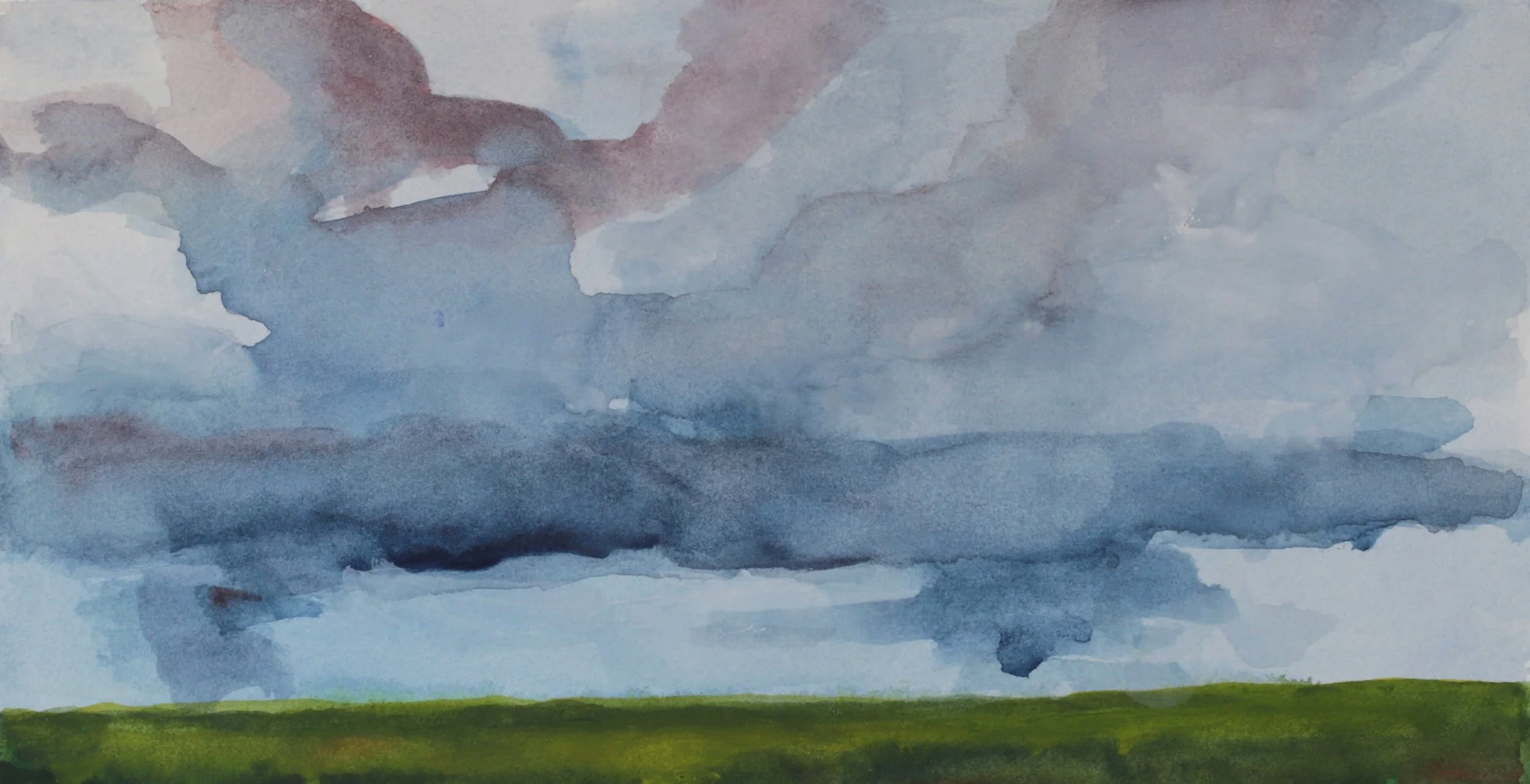 24-0329, 2024, Watercolor on paper, 5 1/4" X 10"