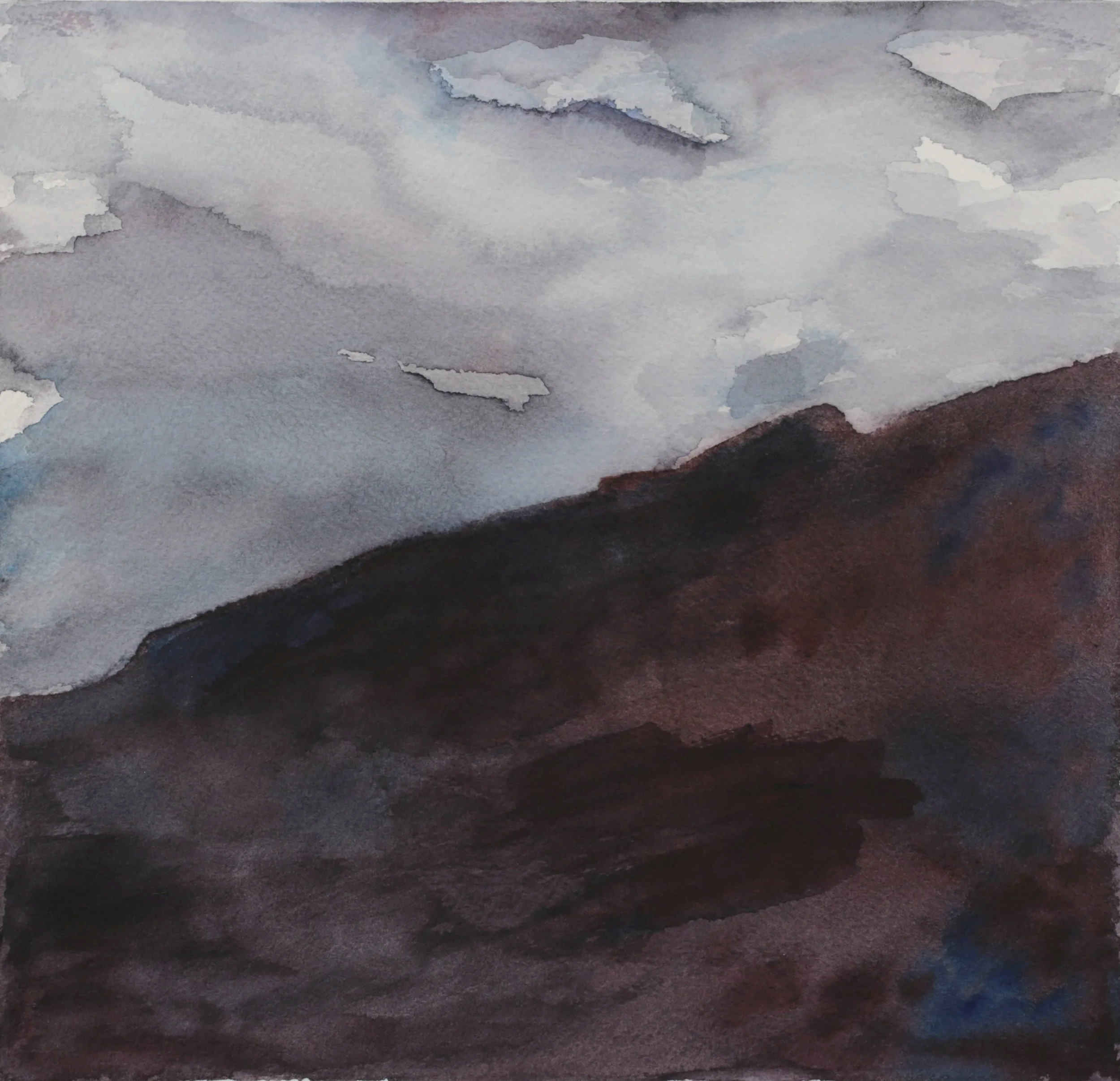 24-0332, 2025, Watercolor on paper, 9" X 8 1/2"