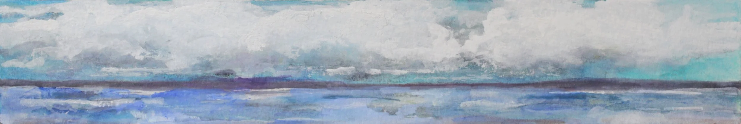 24-0340, 2024, Watercolor on paper, 2" X 12 1/2"
