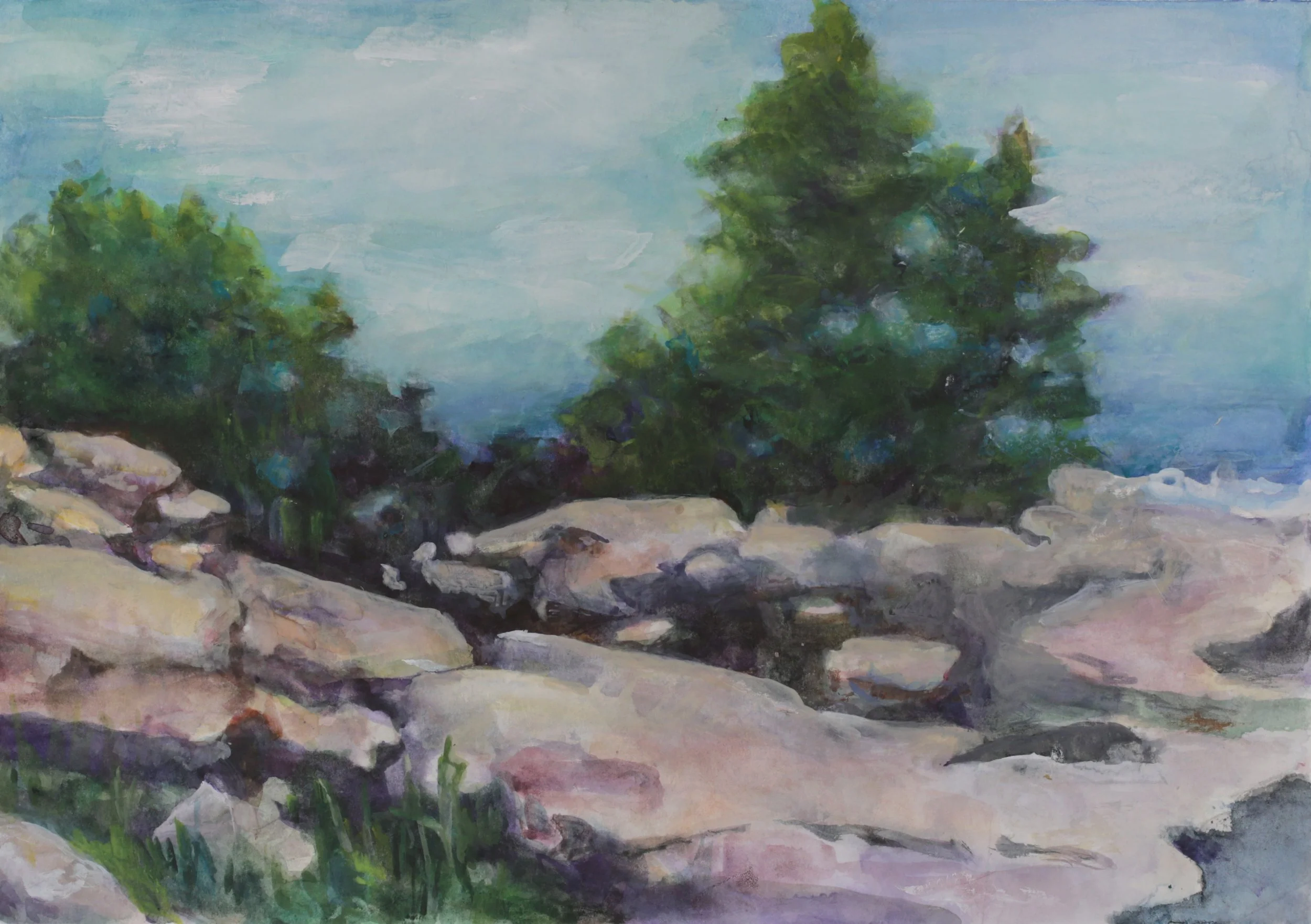 24-0345, 2024, Watercolor on paper,  9 1/4" X 13"