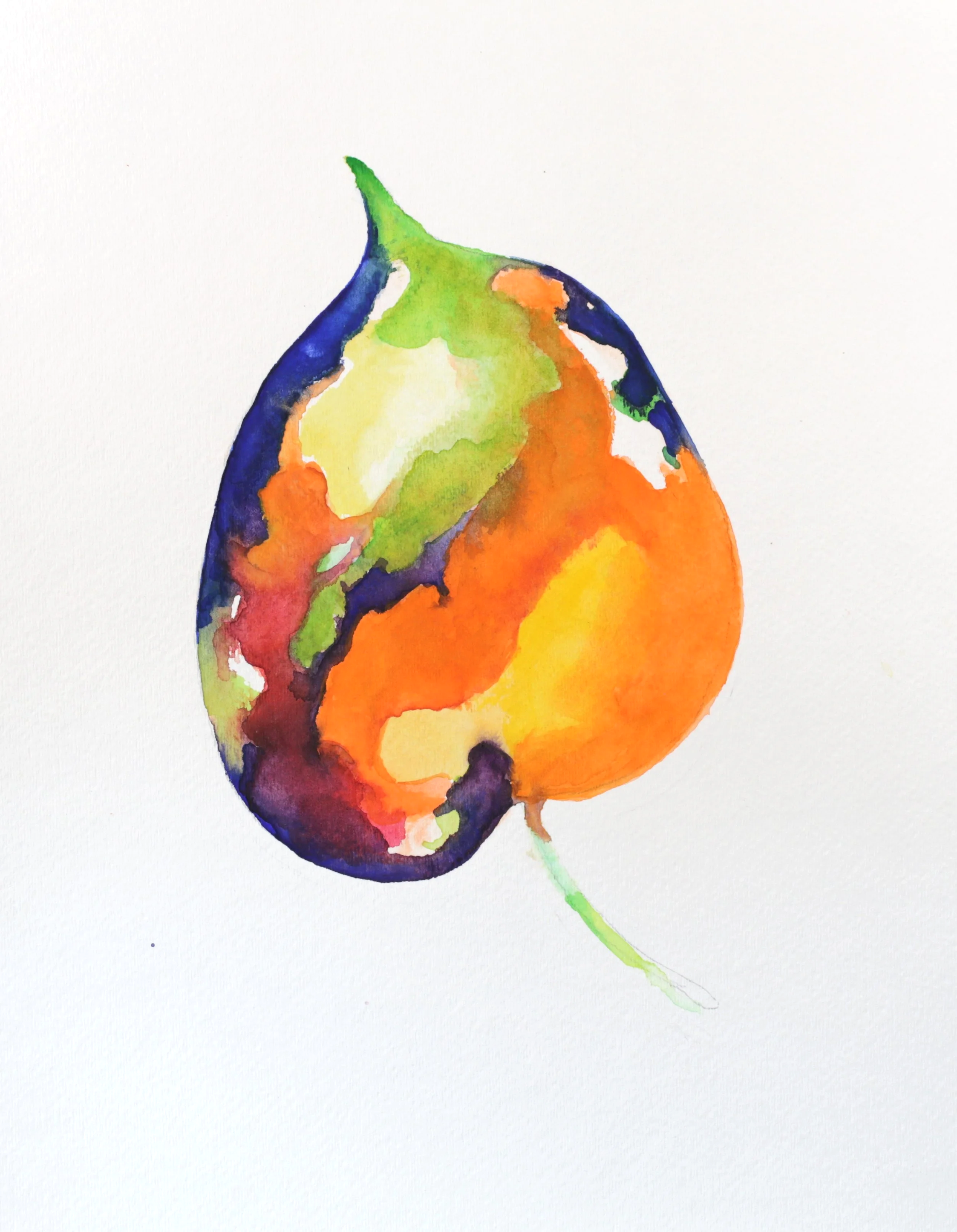 24-0370, 2018, Watercolor on paper, 15" X 11"