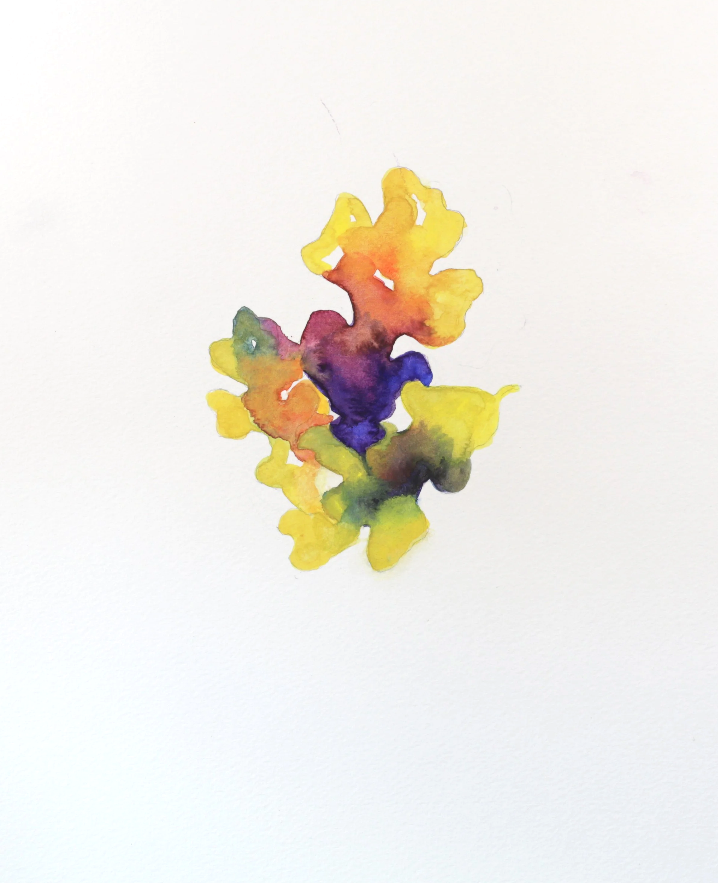 24-0371, 2018, Watercolor on paper, 14" X 11"