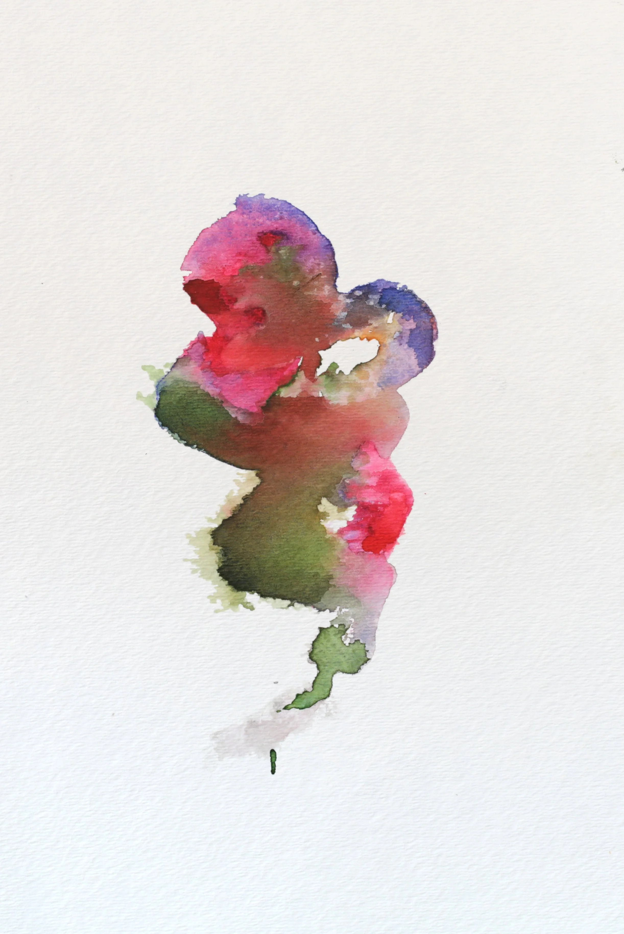 24-0379, 2019, Watercolor on paper, 11" X 7 1/4"