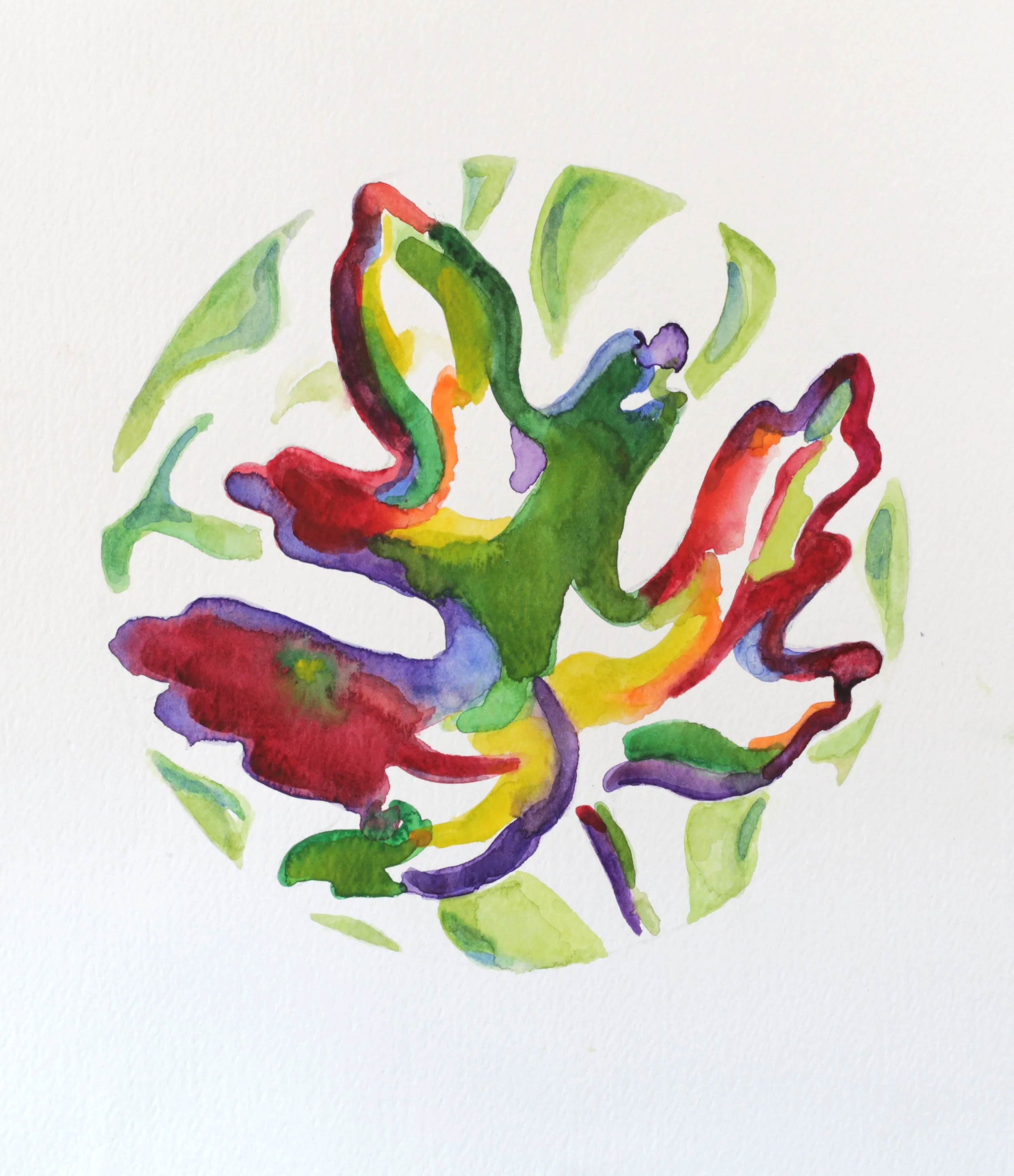 24-0384, 2019, Watercolor on paper, 12" X 9"