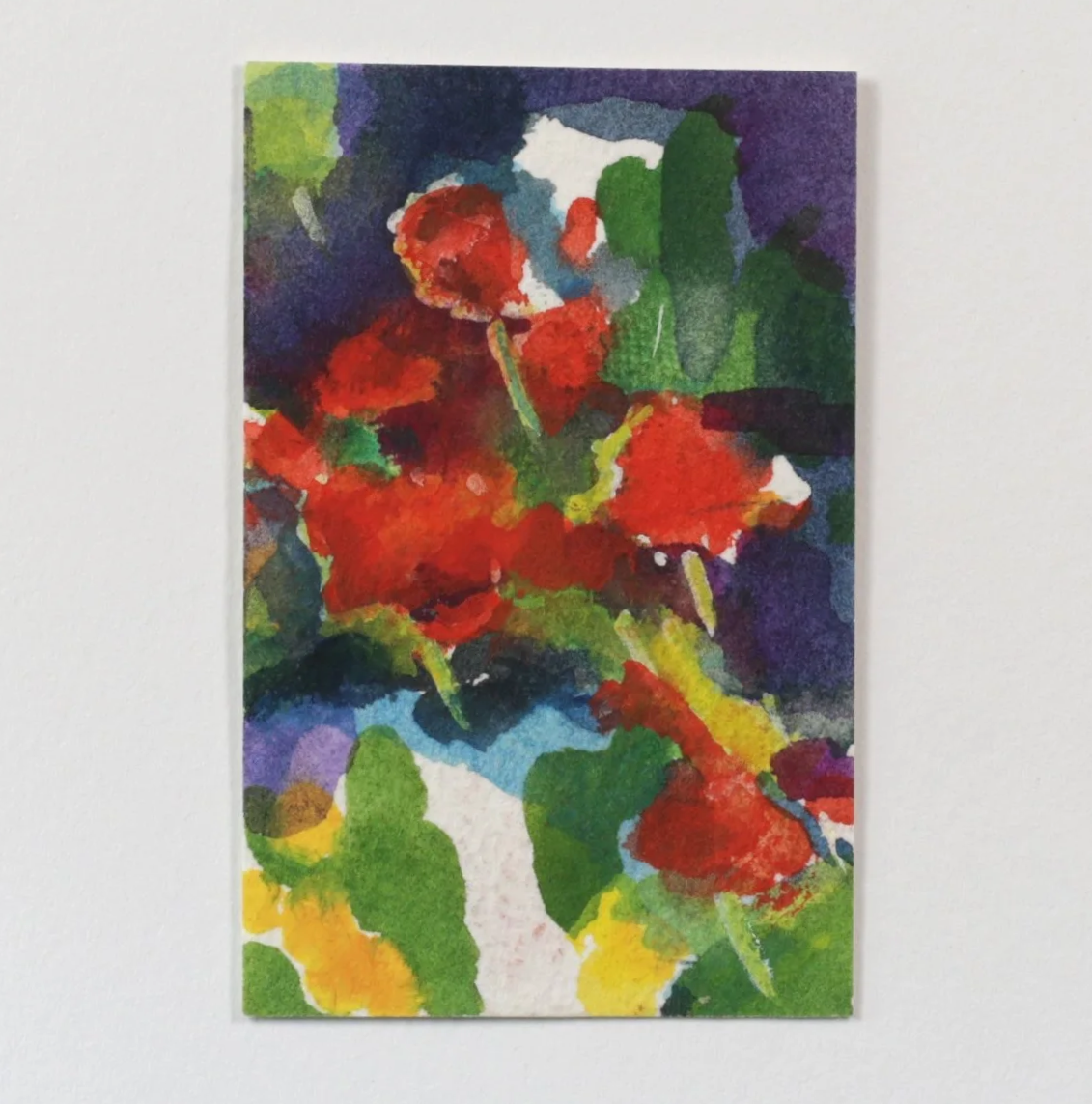 24-0385, 2019, Watercolor on paper, 1 7/8" X 3"