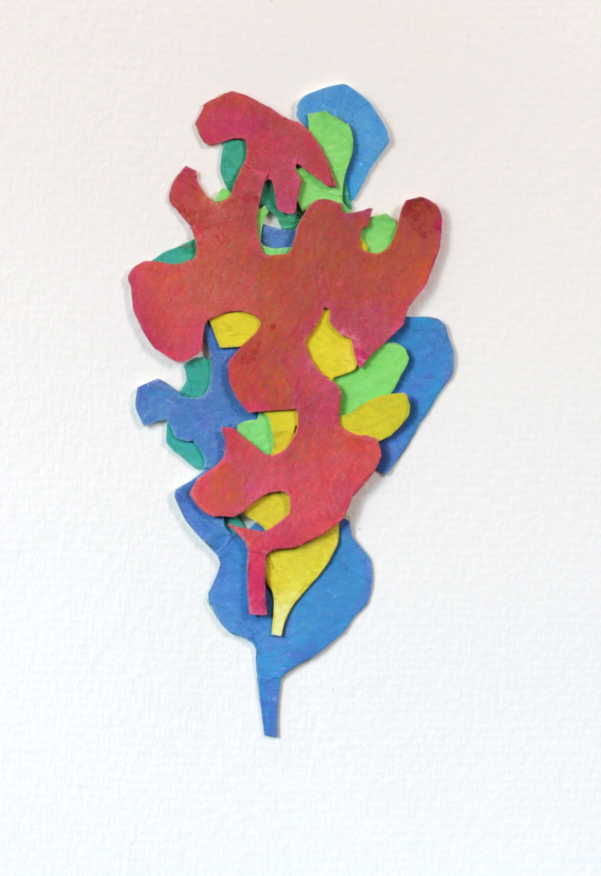 24-0386, 2019, Watercolor collage on paper, 7" X 5"