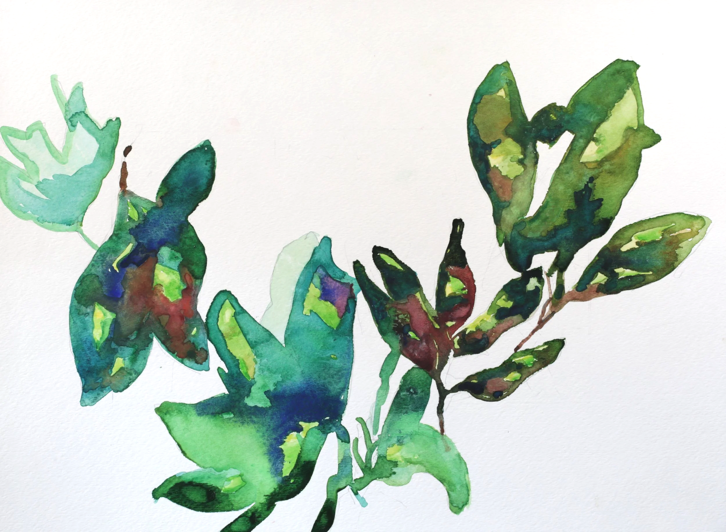 24-0391, 2018, Watercolor on paper, 15" X 11"