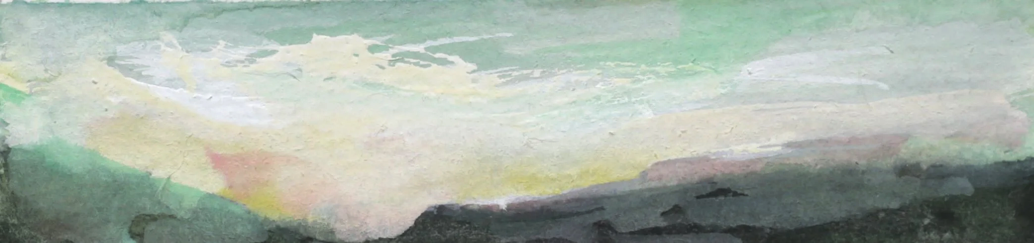 25-0366, 2023, Watercolor on paper, 1 3/8" X 5 1/2" NFS