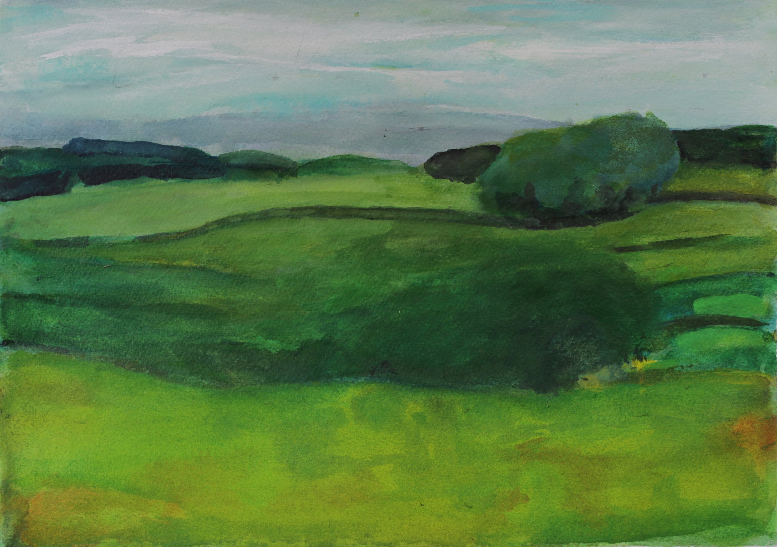 26-0328, 2024, Watercolor on paper, 7 1/2" X 10 1/2"