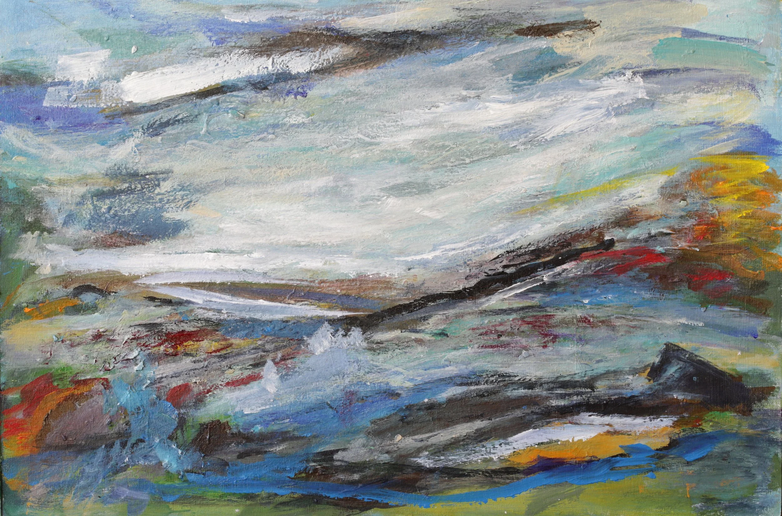 24-080, 2026, Acrylic on paper, 12" x 18"
