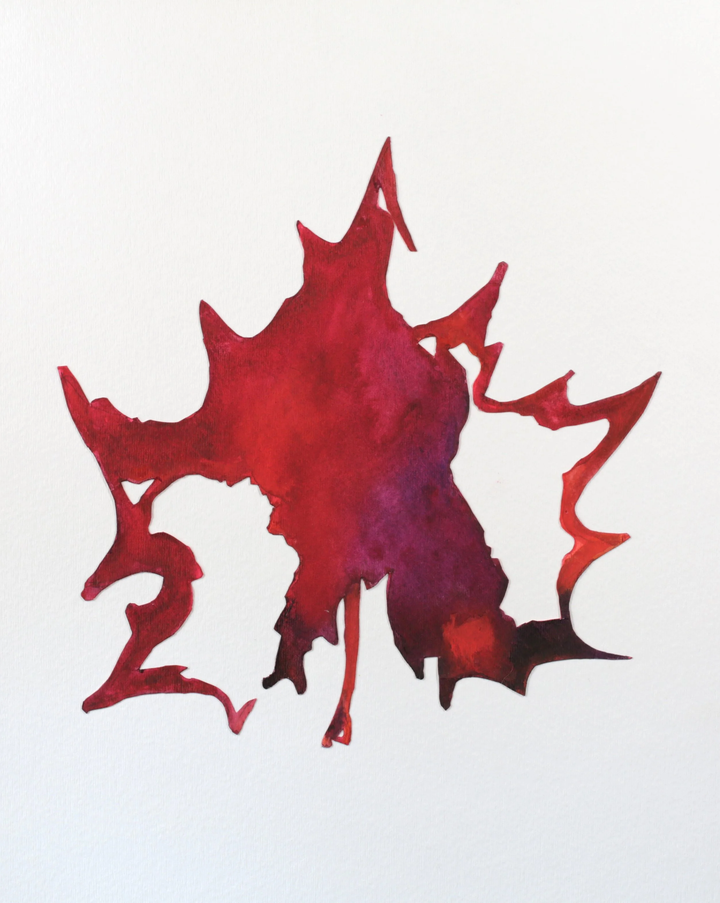 25-0338, 2017, Watercolor on paper, 15" X 11"