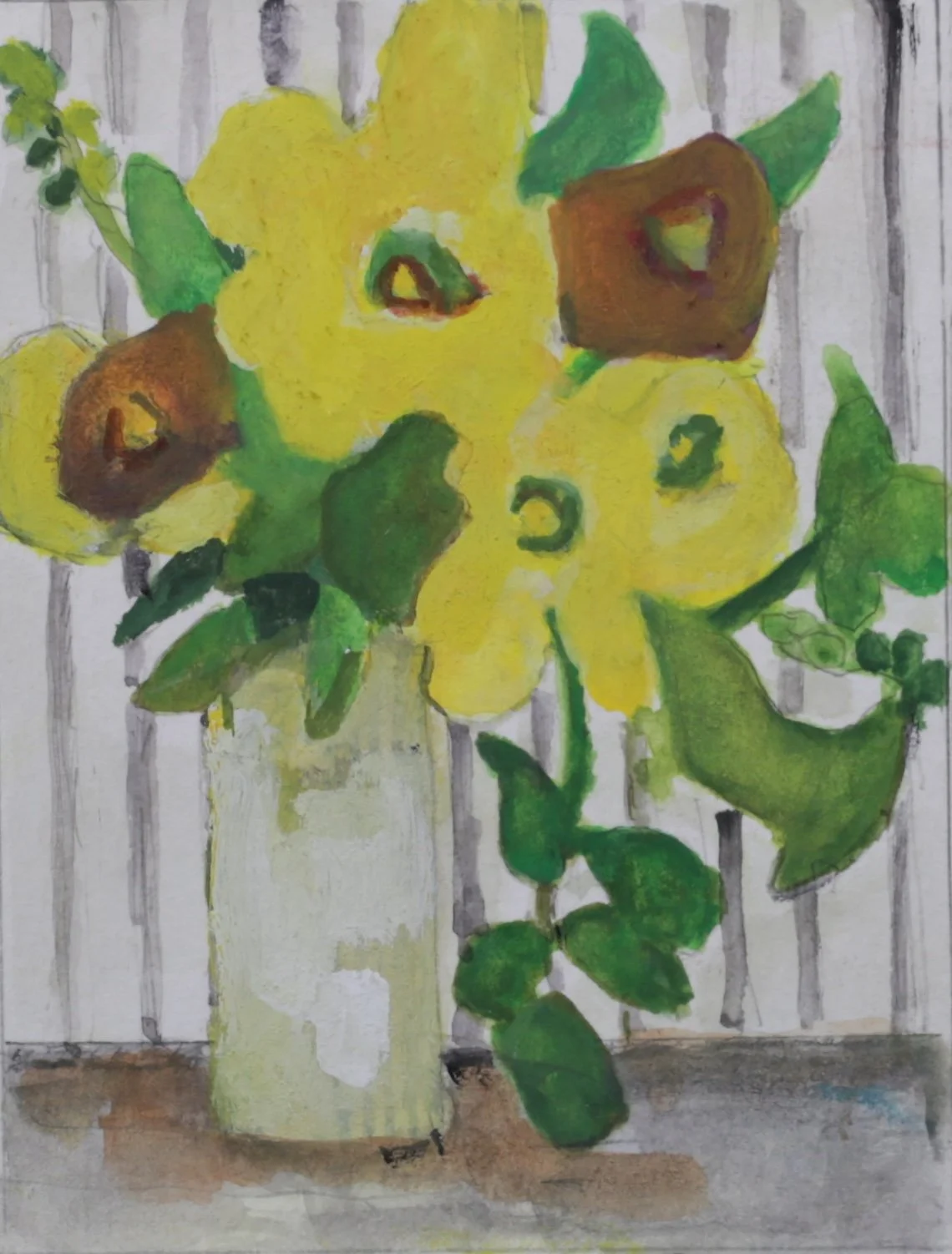 25-0358, 2022, Watercolor on paper, 4" X 3"