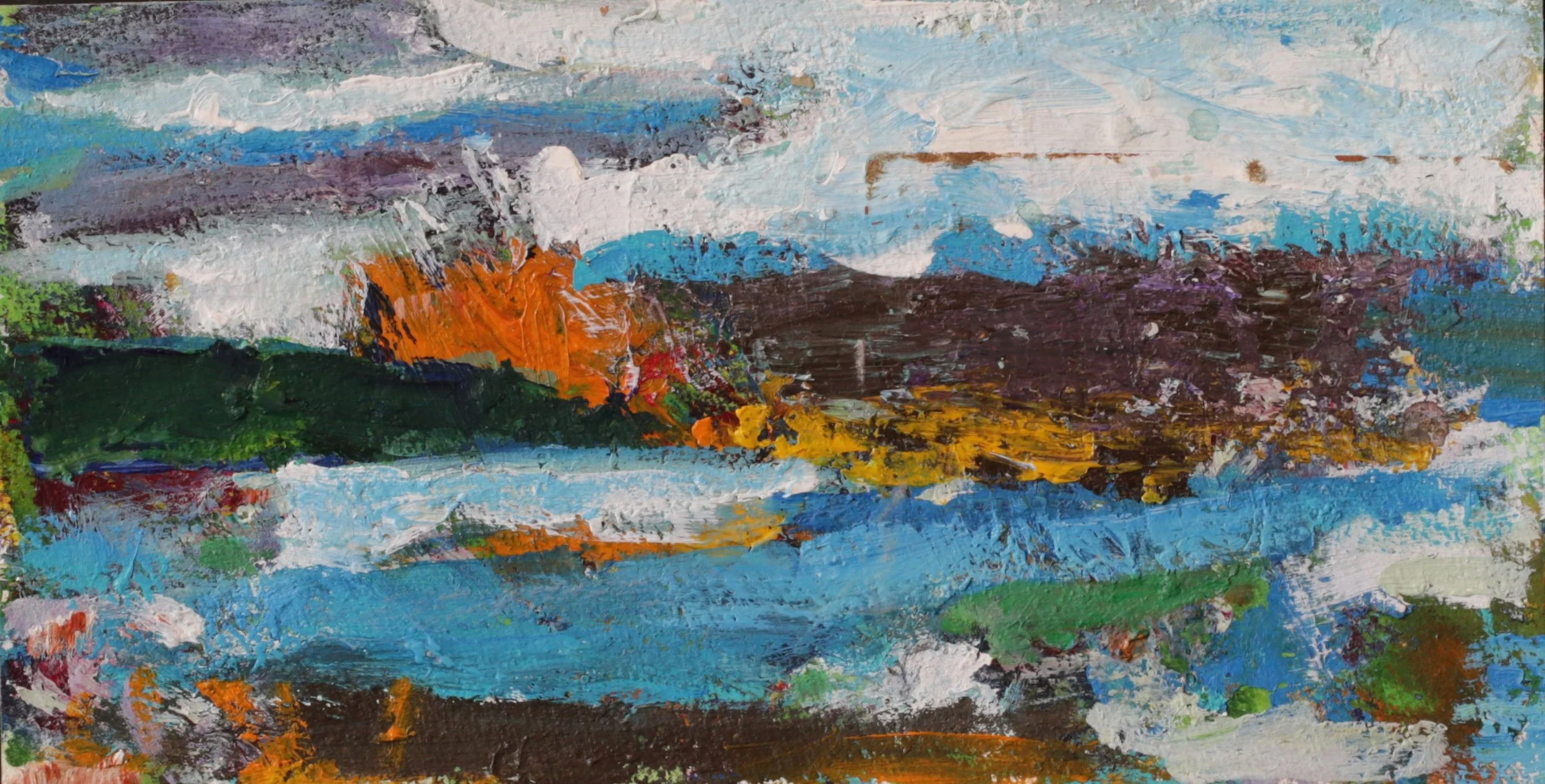 24-056, 2026, Acrylic on paper, 4 3/4" x 9"