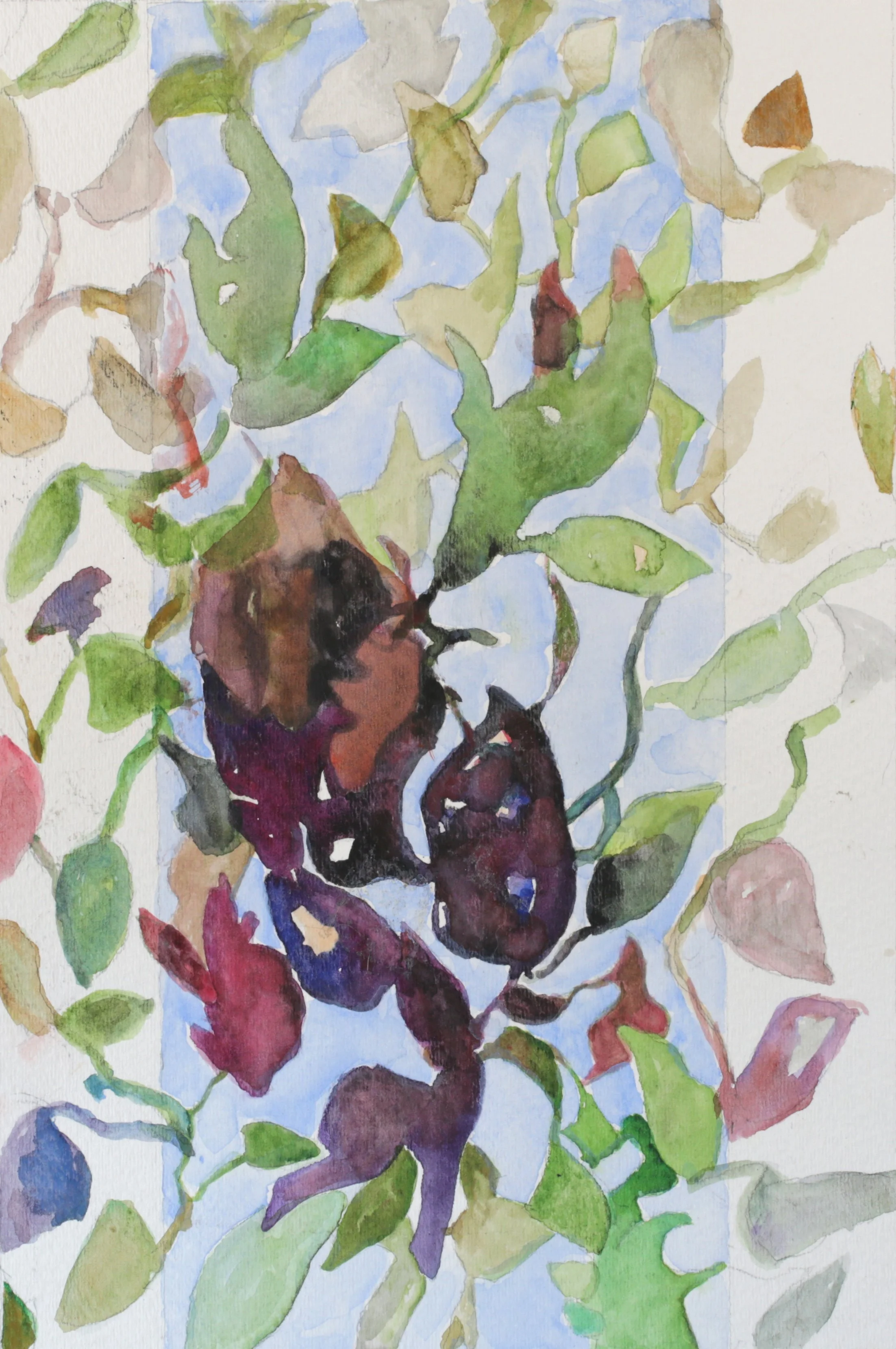 26-0340, 2024, Watercolor on paper, 12" X 8"