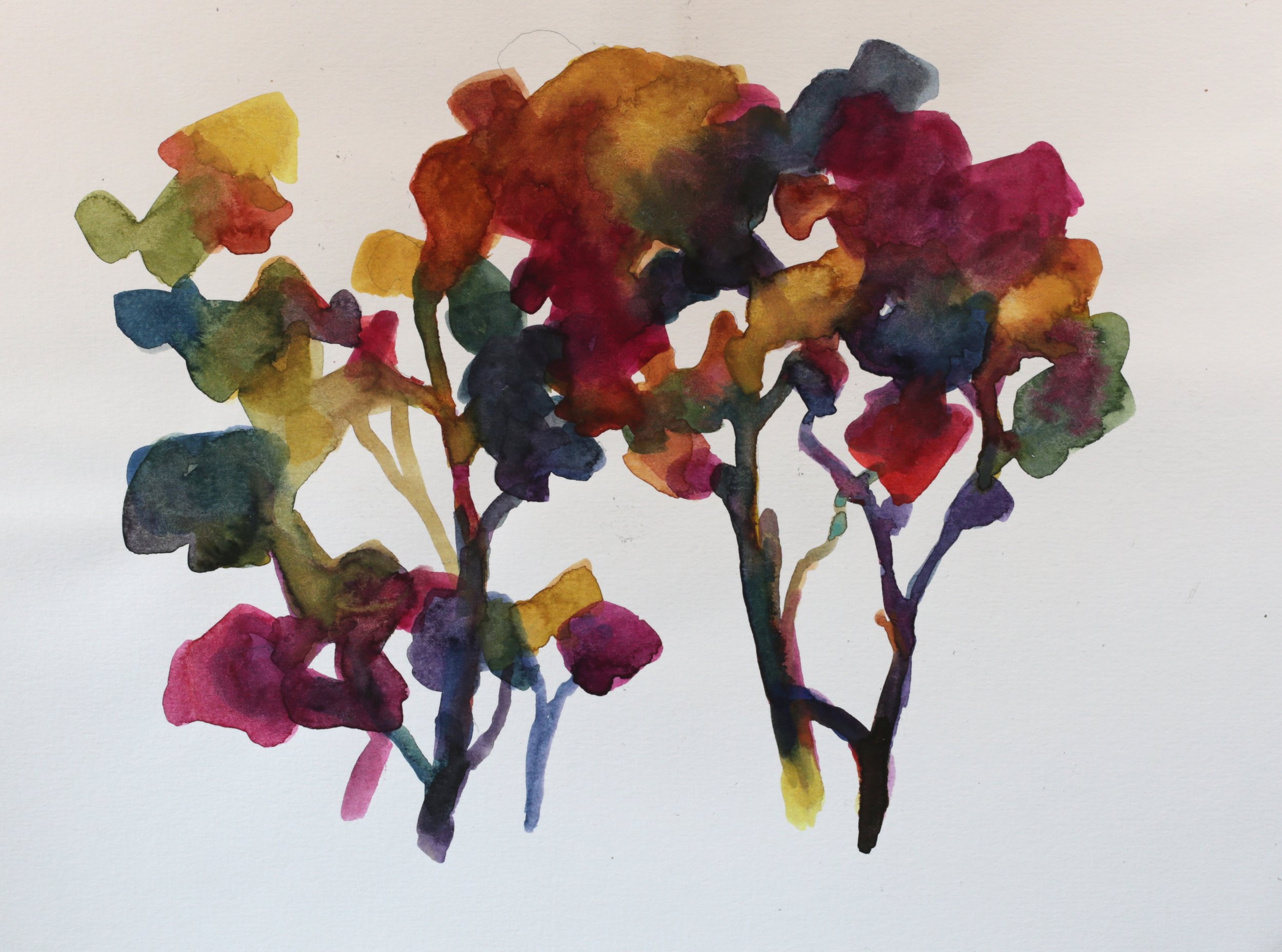 26-0334, 2024, Watercolor on paper, 9" X 12"