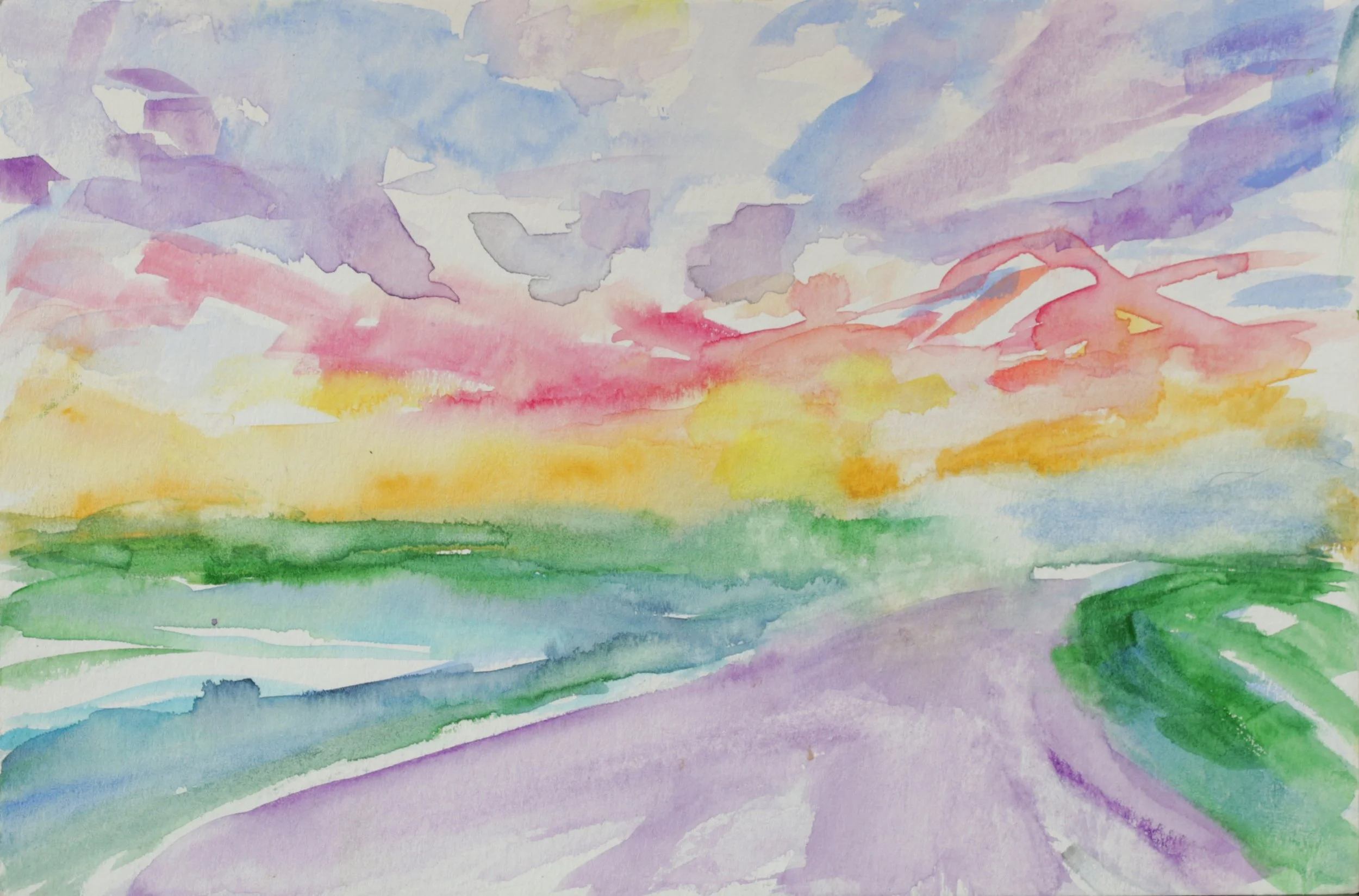 25-0386, 2023, Watercolor on paper, 6" X 9"