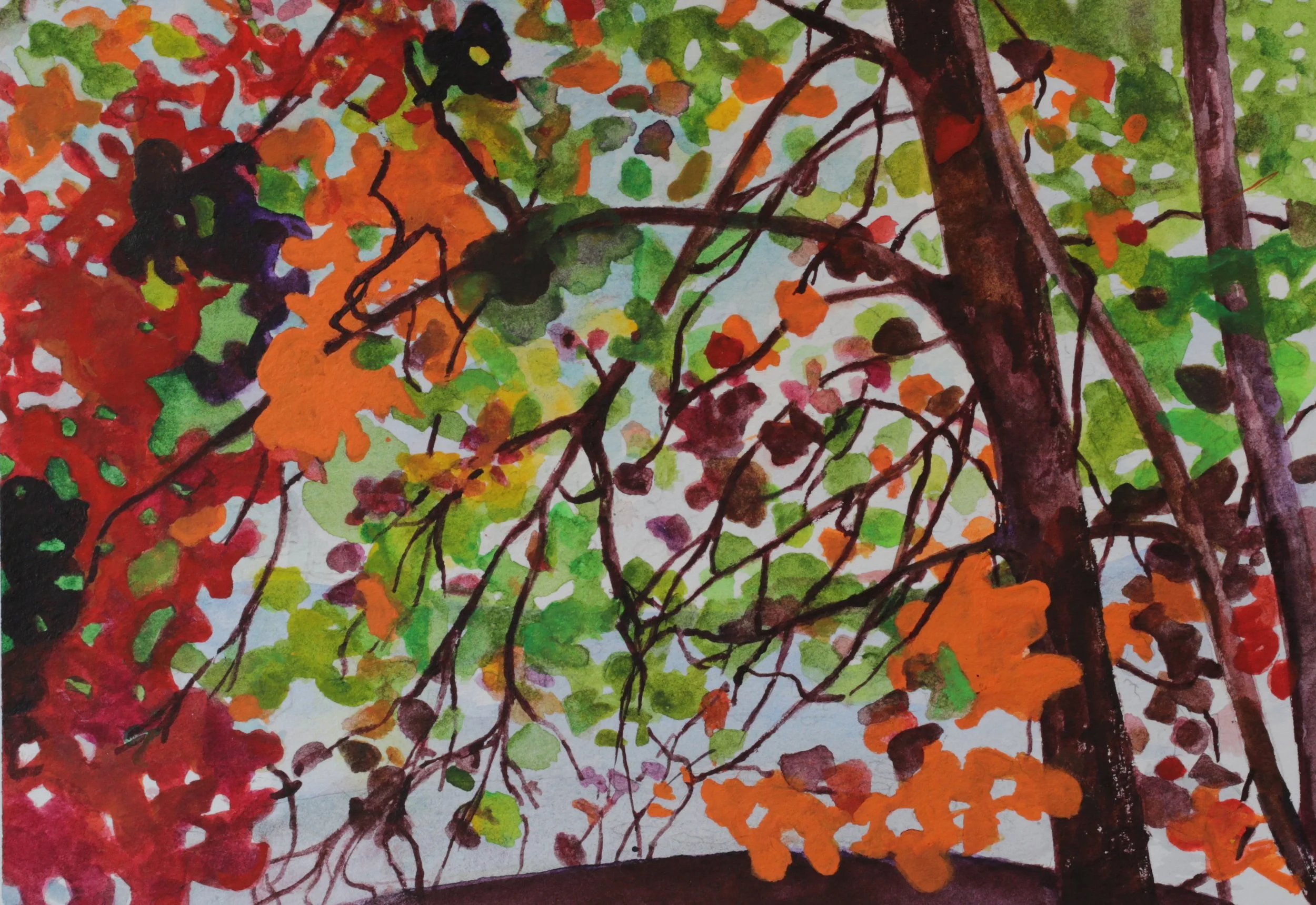 26-0335, 2024, Watercolor on paper, 7" X 10"