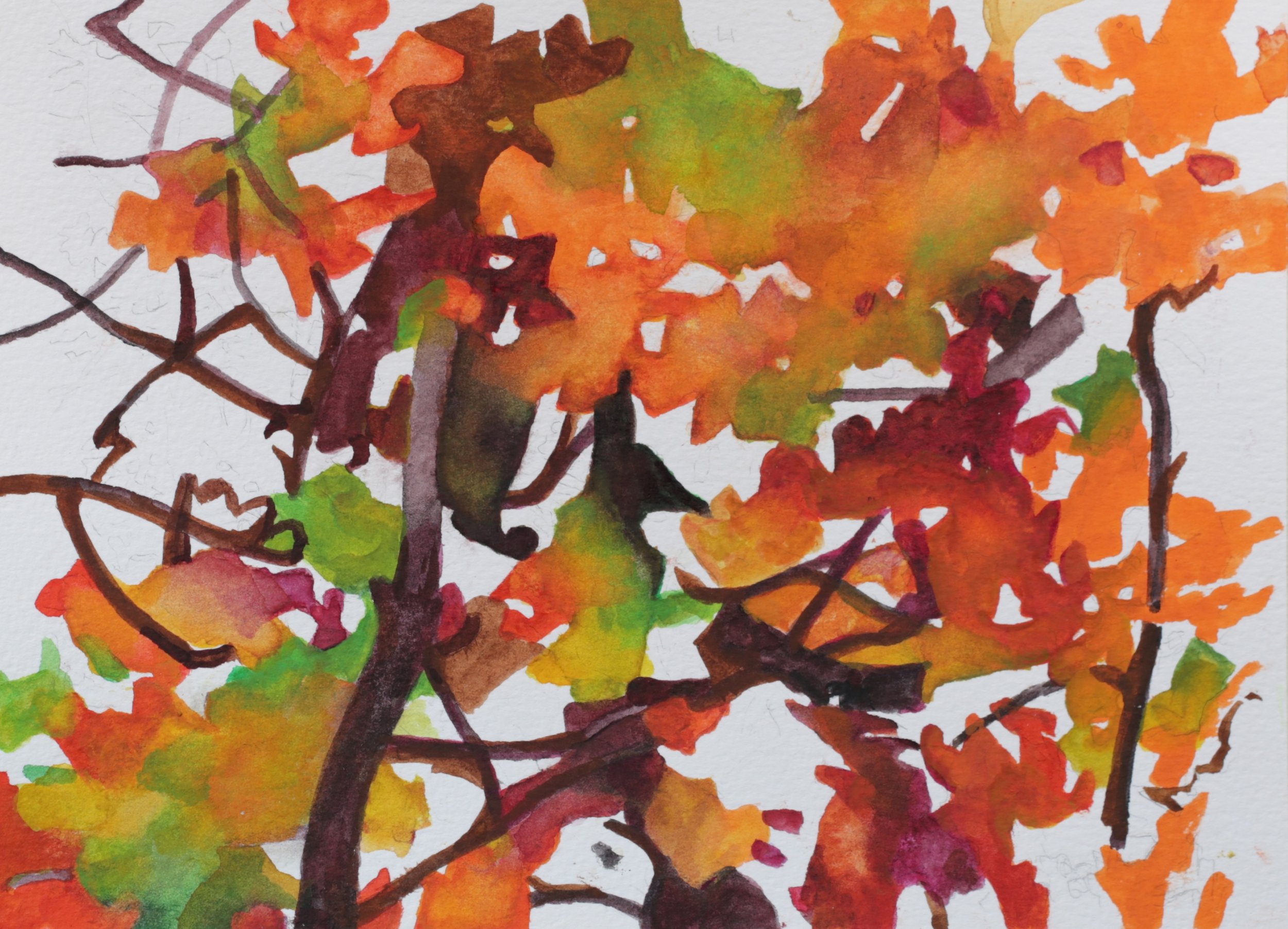 25-0399, 2024, Watercolor on paper, 8" X 11"