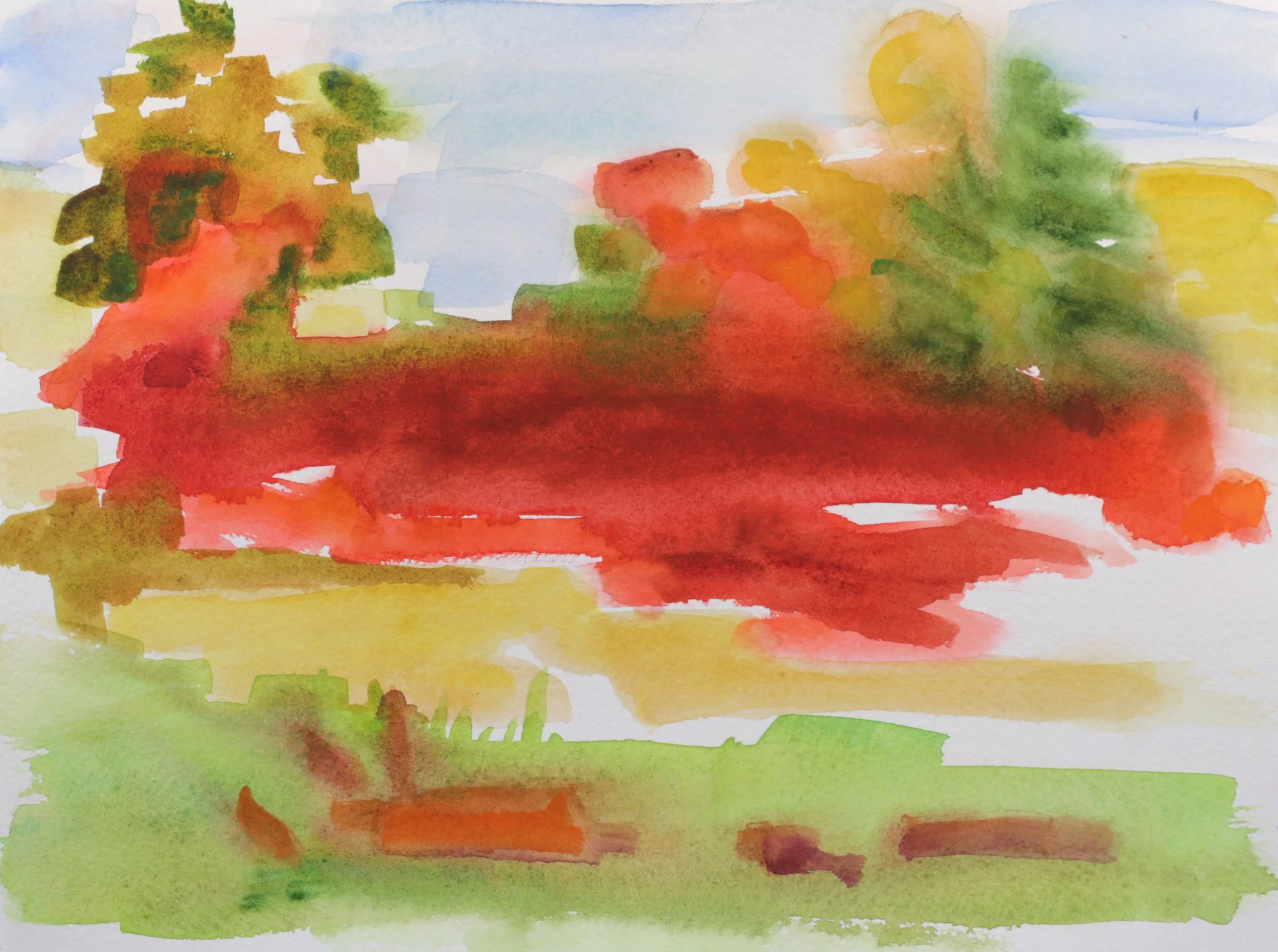 26-0313, 2024, Watercolor on paper, 9" X 12"