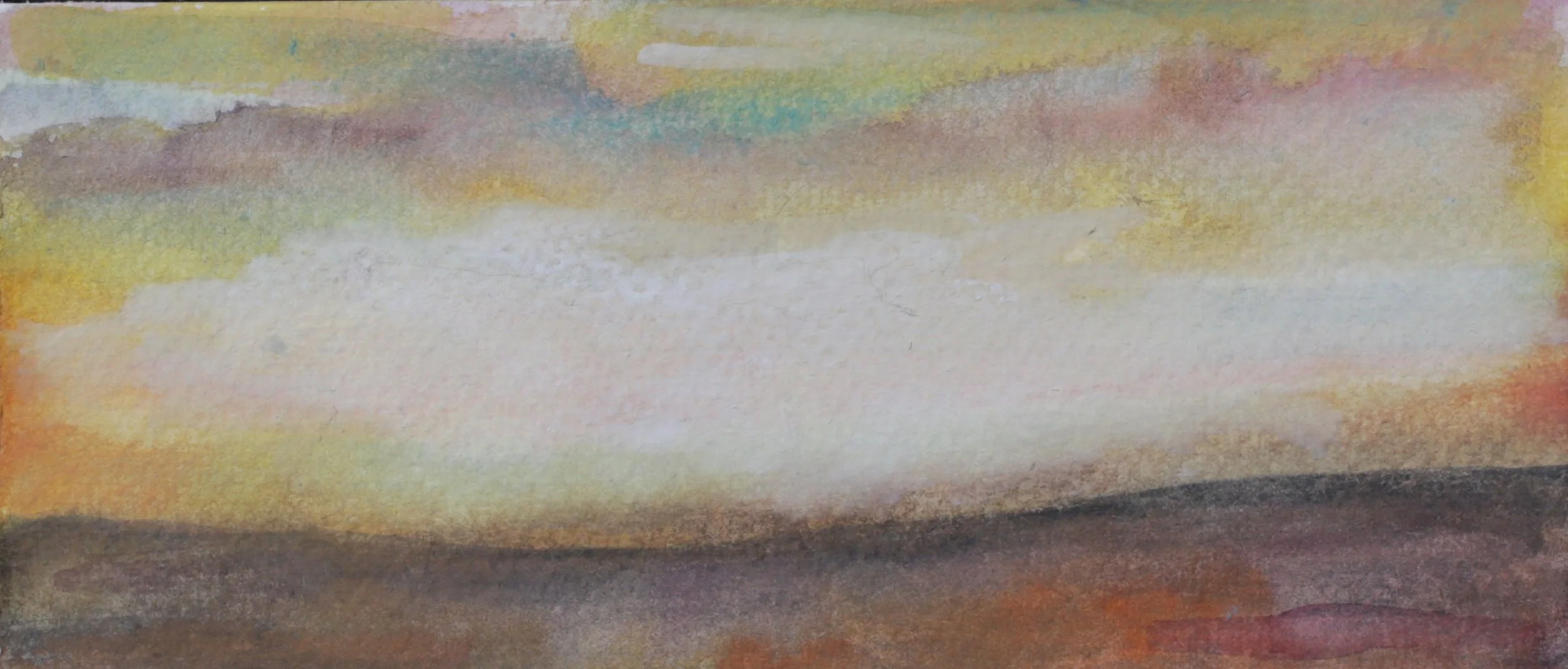 25-0344, 2025, Watercolor on paper, 3 7/8" X 9"