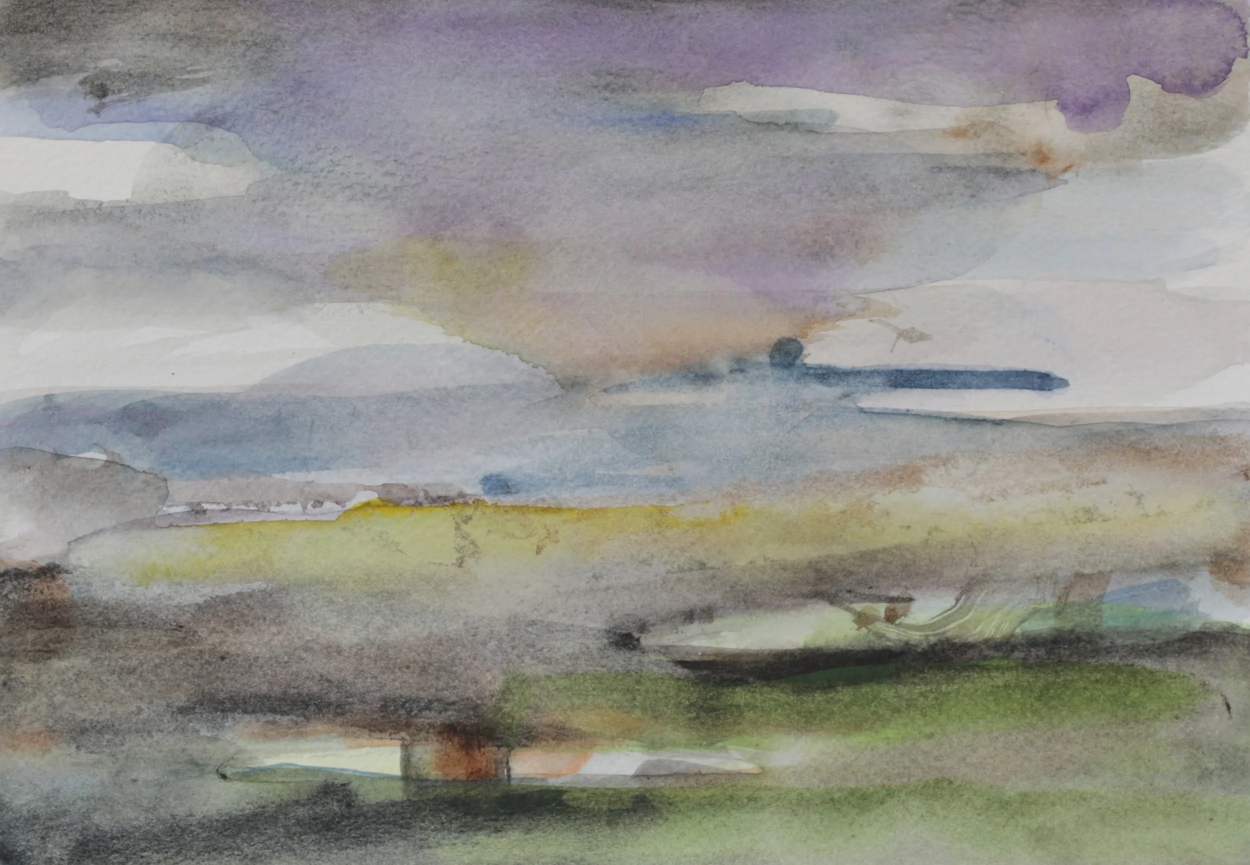 25-0347, 2024, Watercolor on paper, 7" X 10"
