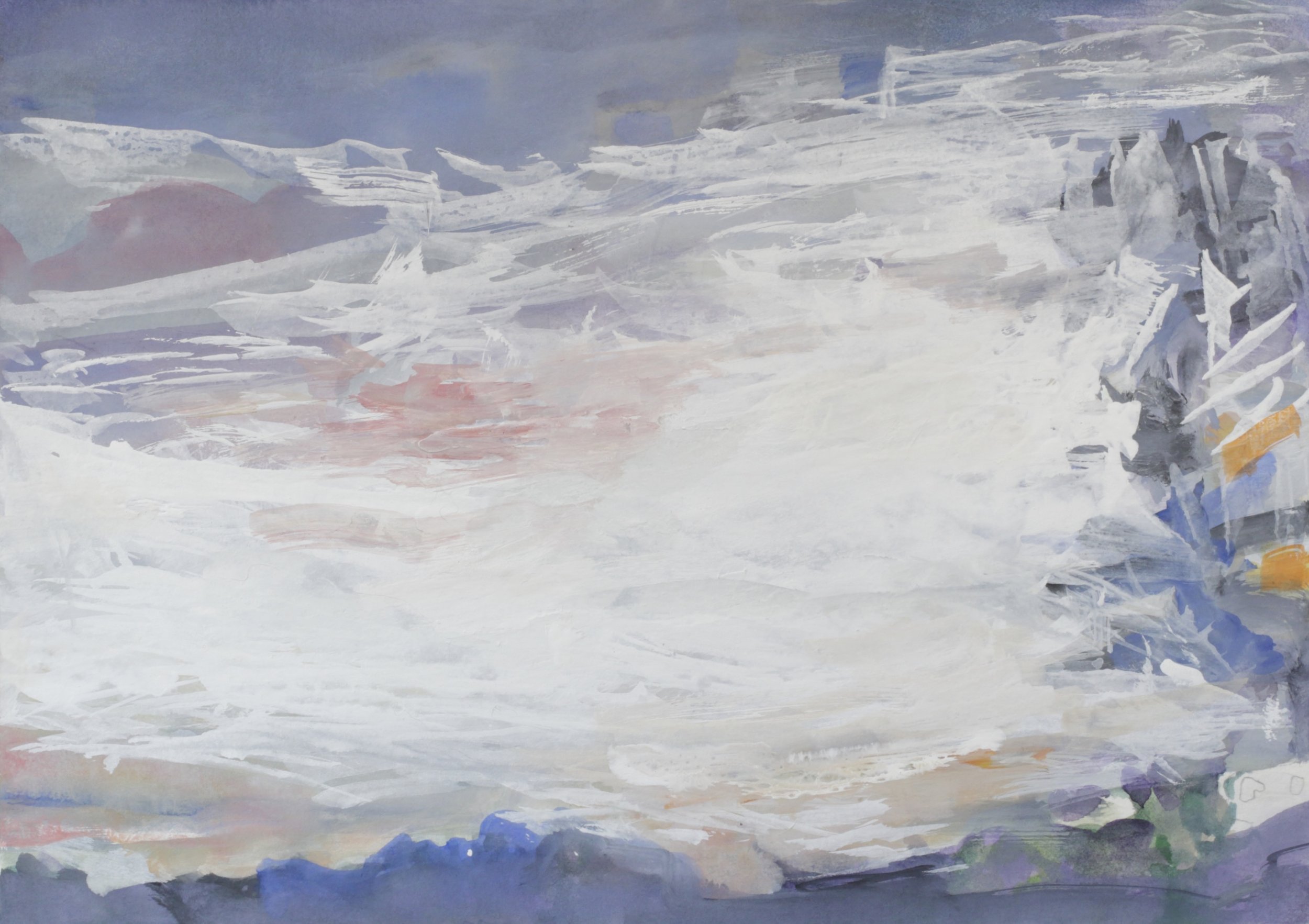 25-0350, 2023, Watercolor on paper, 7 1/8" X 10"