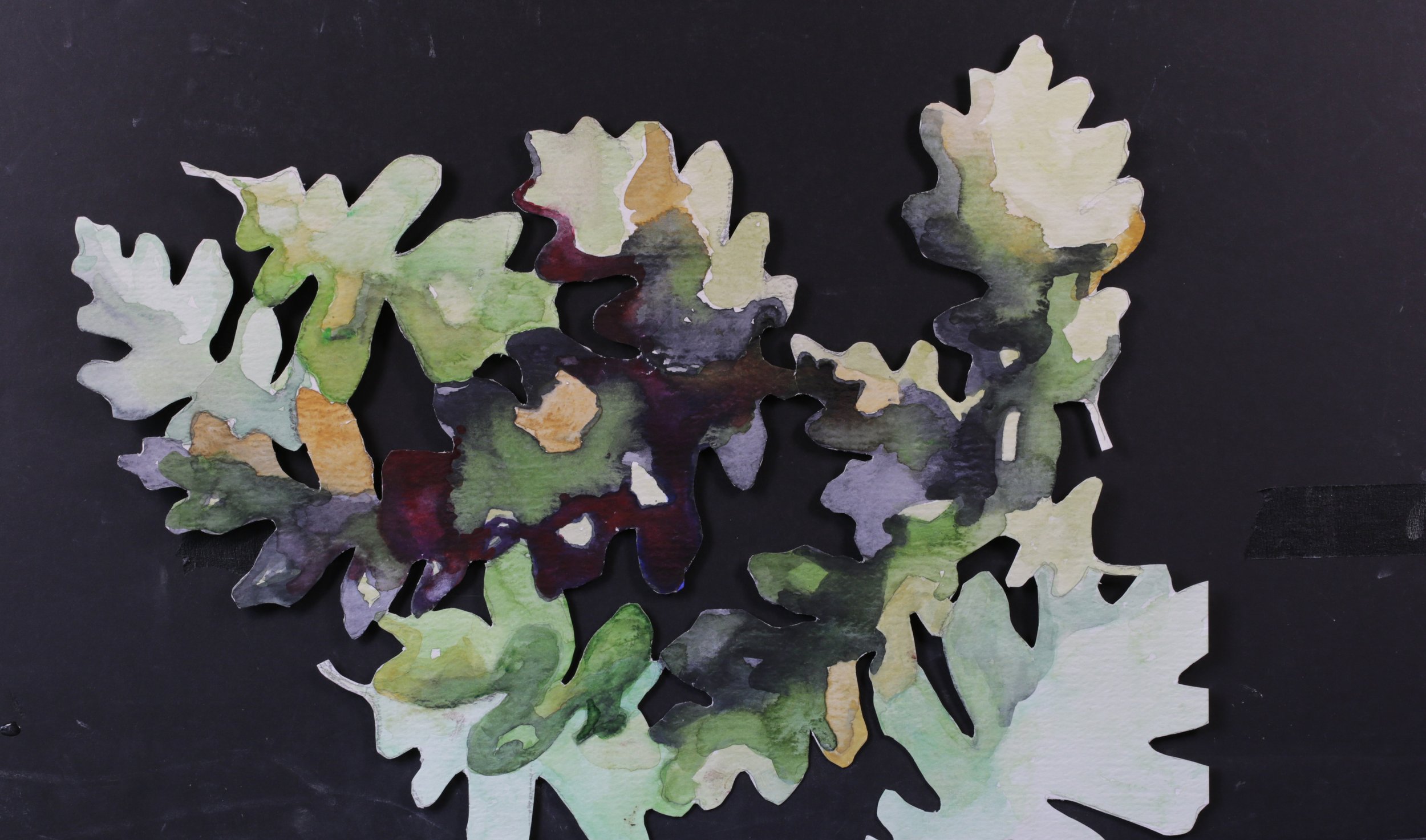 25-0325, 2017, Watercolor on paper, 151/2" X 11"