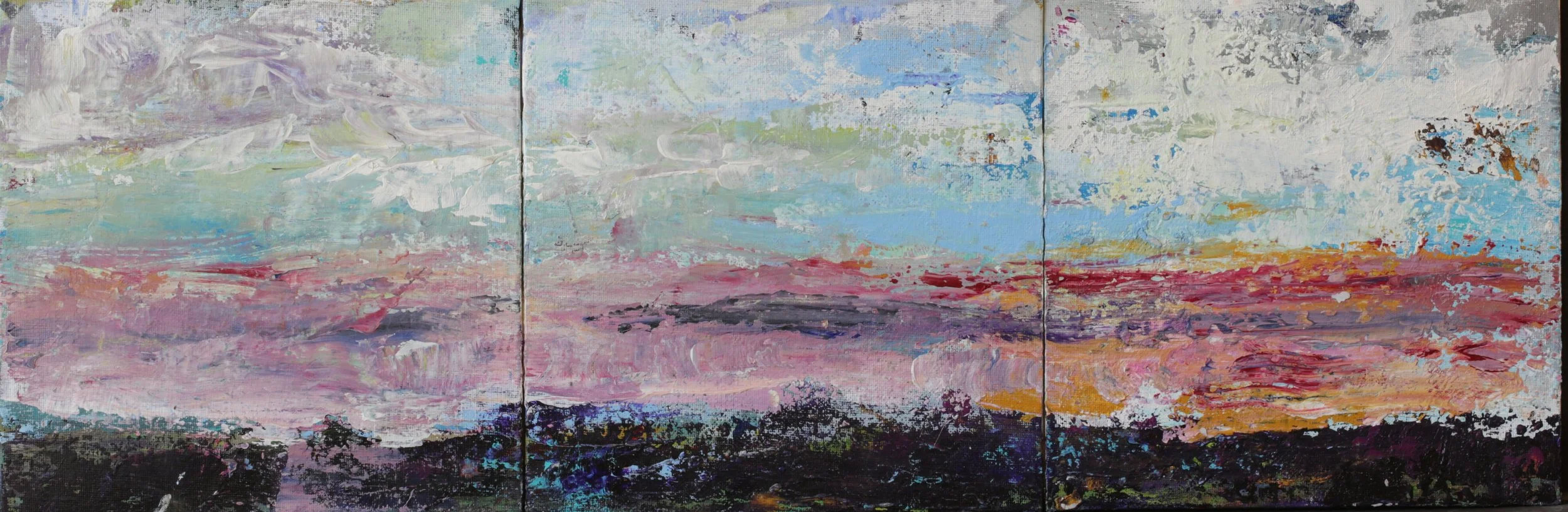 24-051, 2025, Acrylic on panel, 8" x 24"