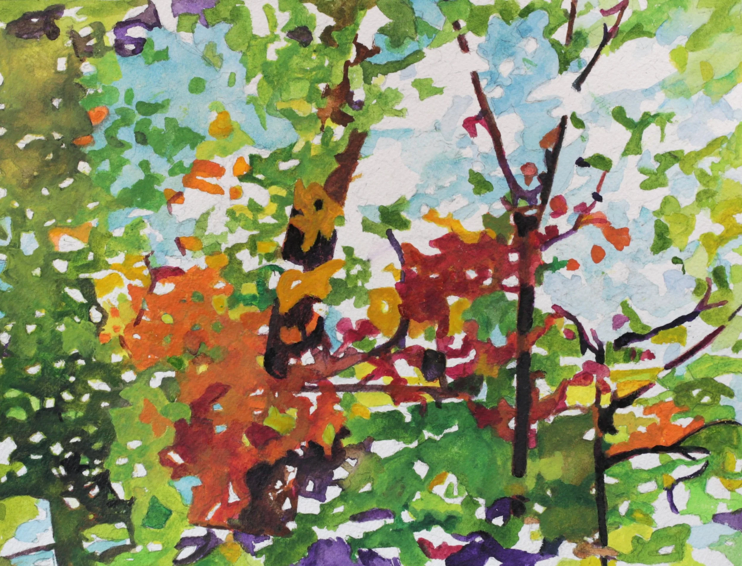25-0396, 2024, Watercolor on paper, 8" X 11" X 1/2"