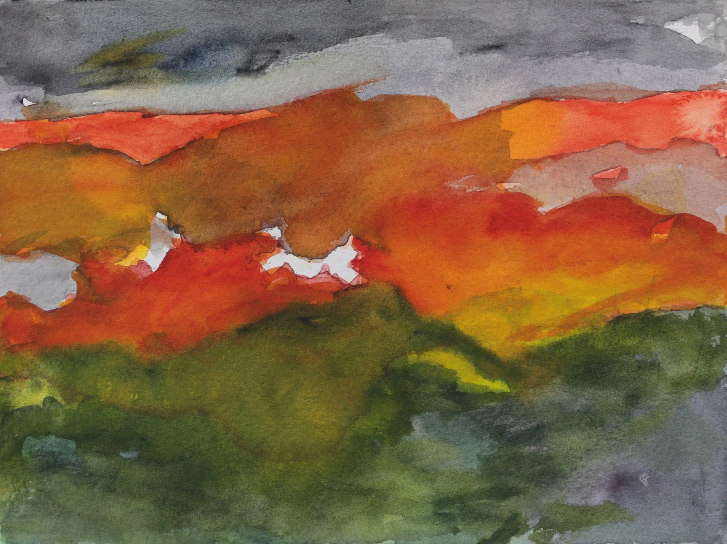 26-0303 2024, Watercolor on paper, 9" X 12"
