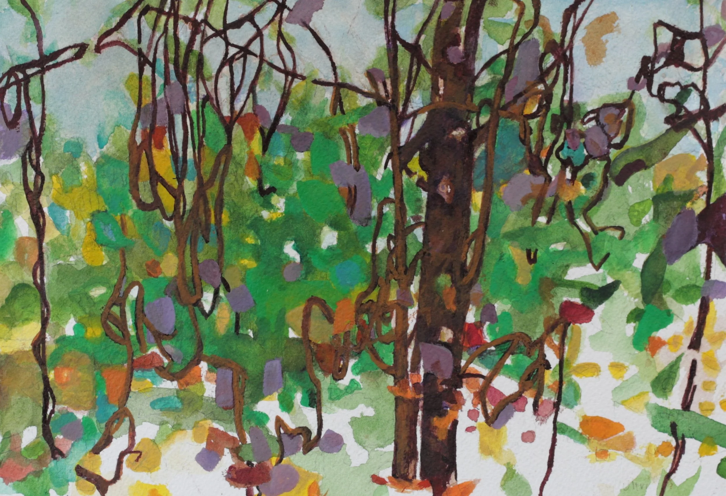 25-0398, 2024, Watercolor on paper, 7" X 10 1/4"