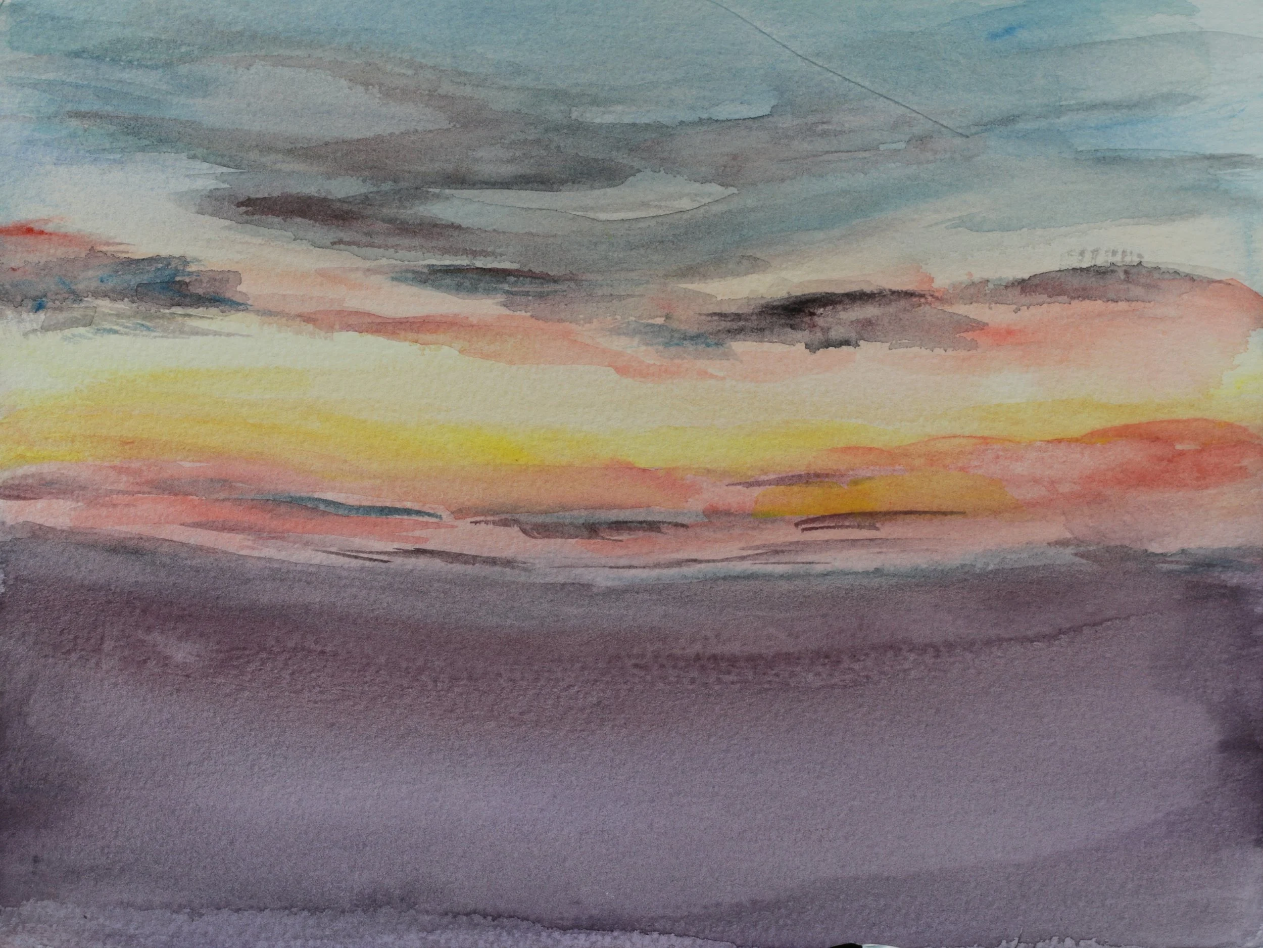 26-0326, 2024, Watercolor on paper, 9" X 12"