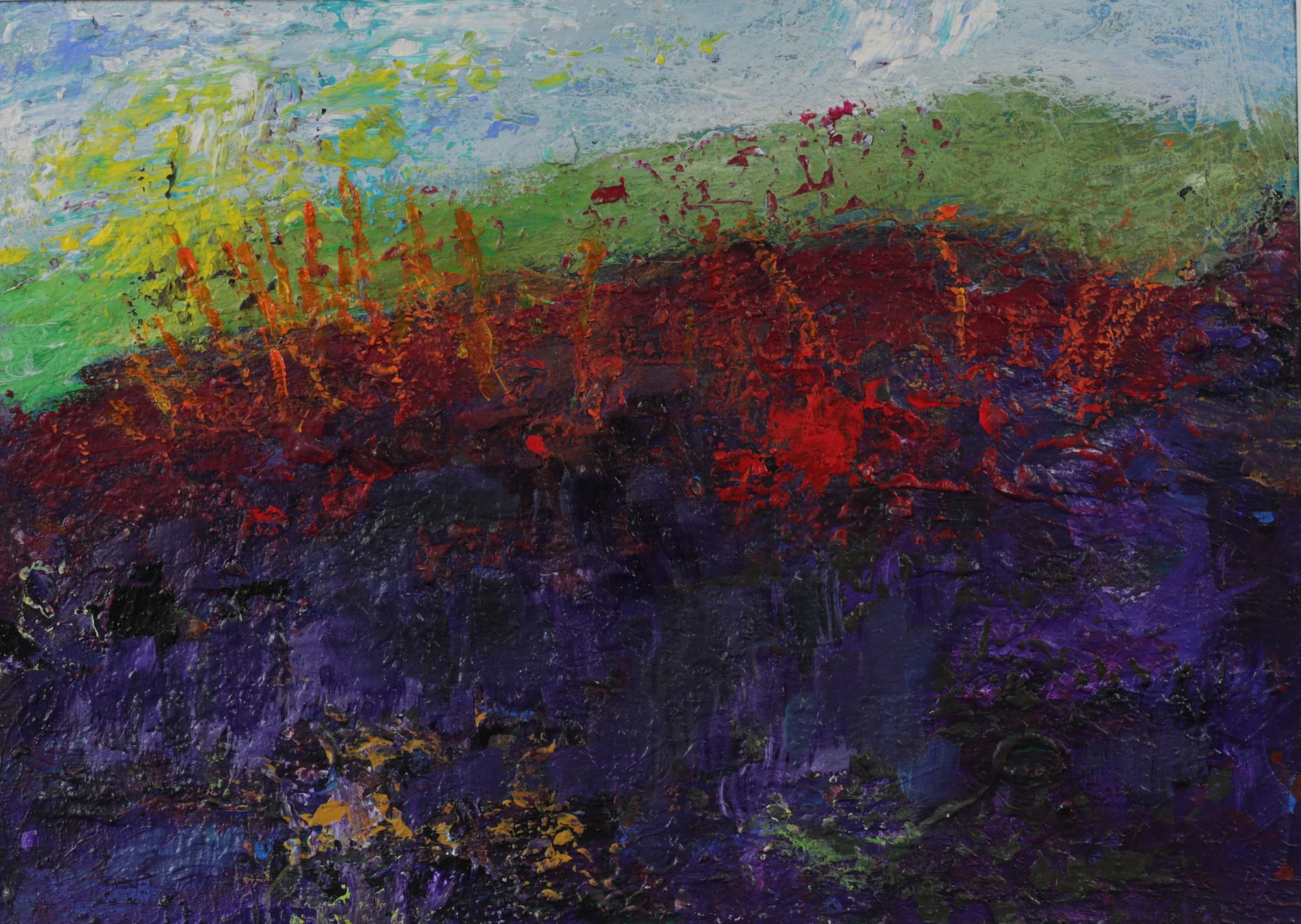 24-019 2025, Acrylic on paper, 9" x 12"
