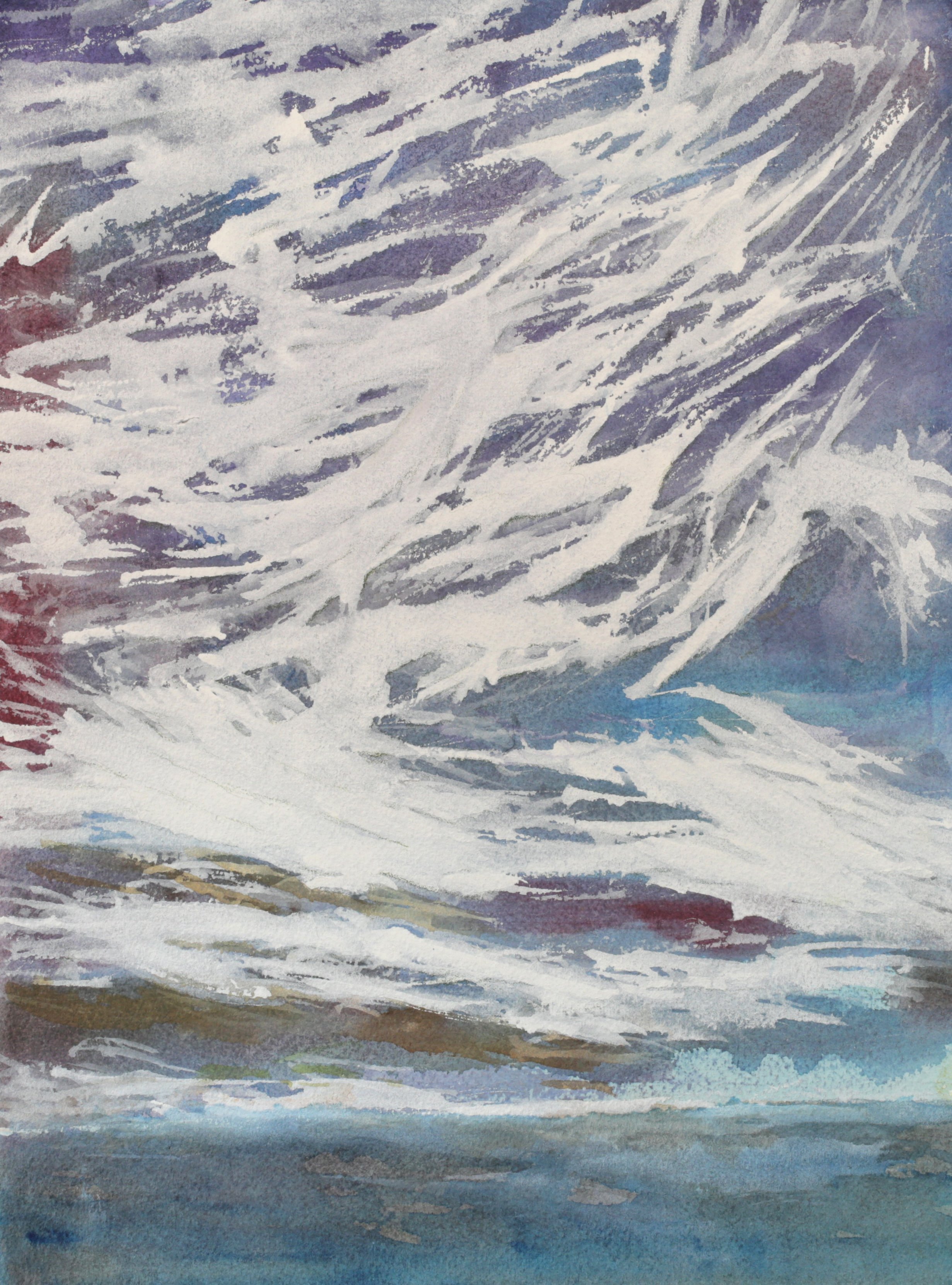 25-0346, 2023, Watercolor on paper, 12" X 9"