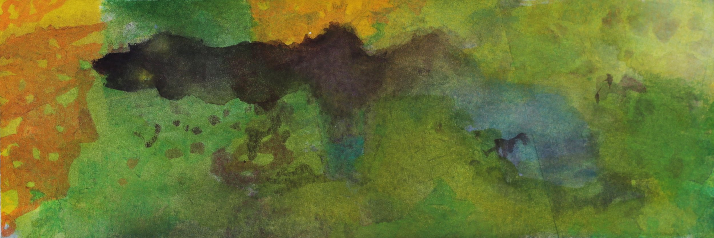 25-0370, 2024, Watercolor on paper, 5" X 9"