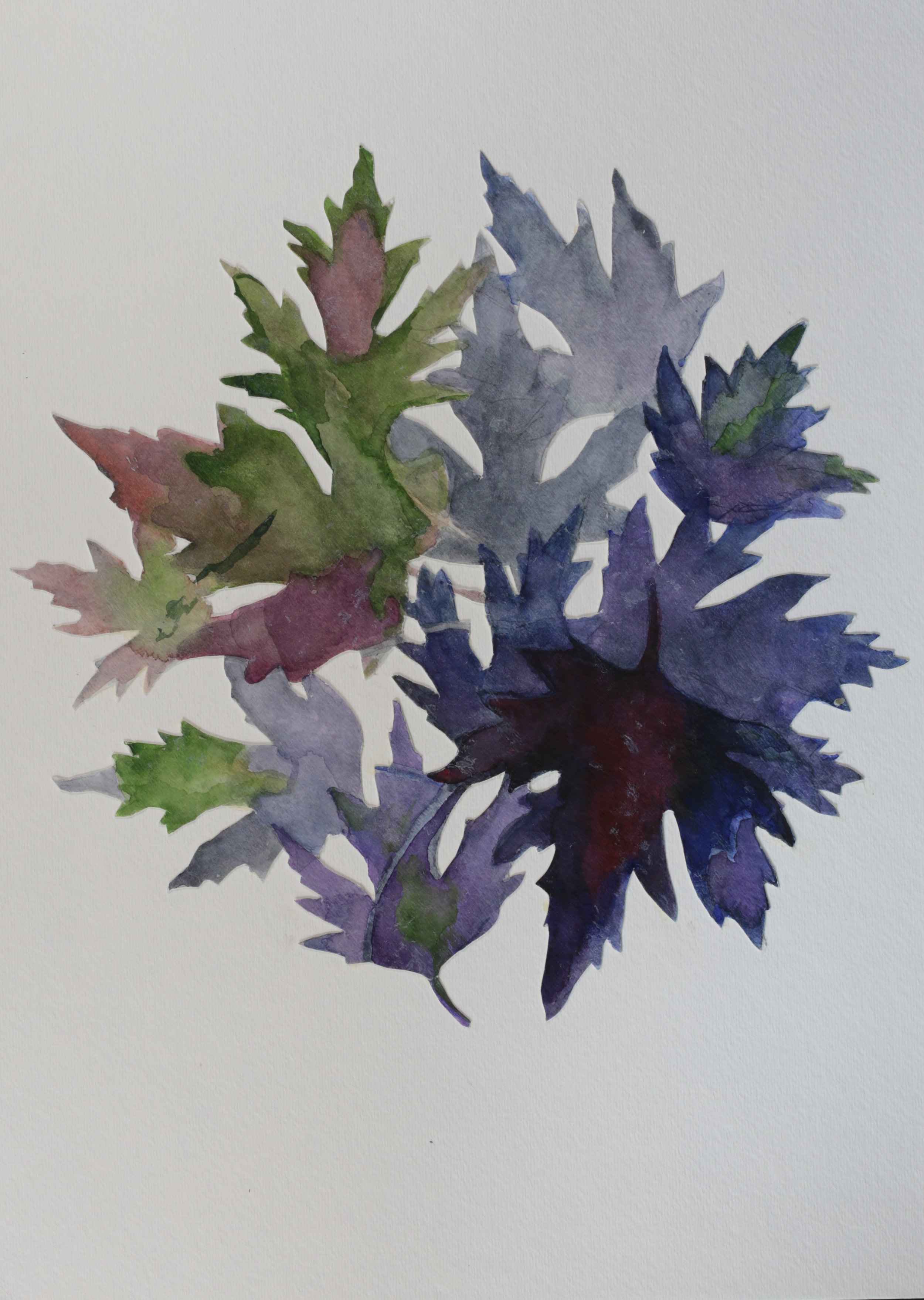 25-0302, 2018, Watercolor on paper, 11" X 15"