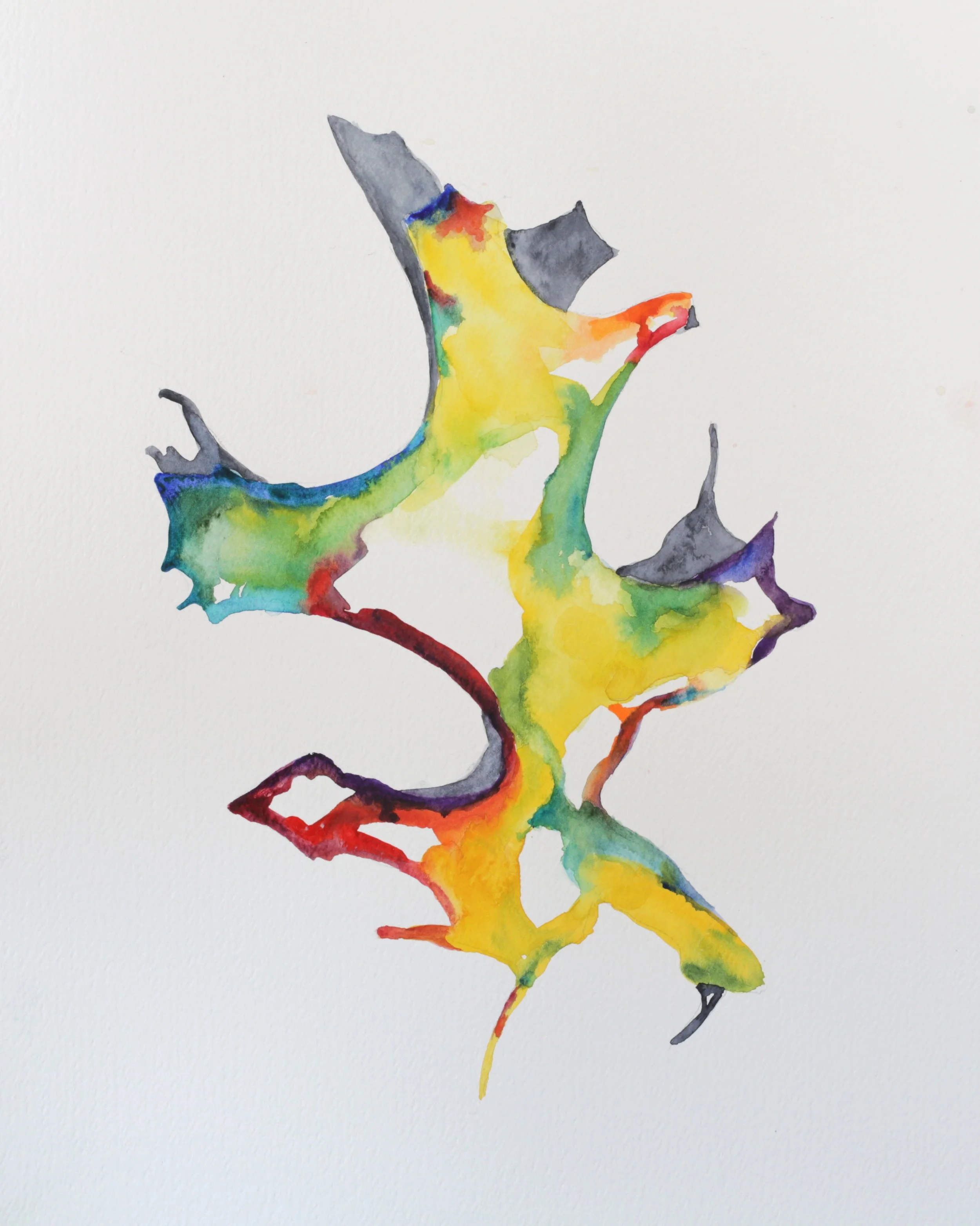 25-0313, 2017, Watercolor on paper, 15" X 11"