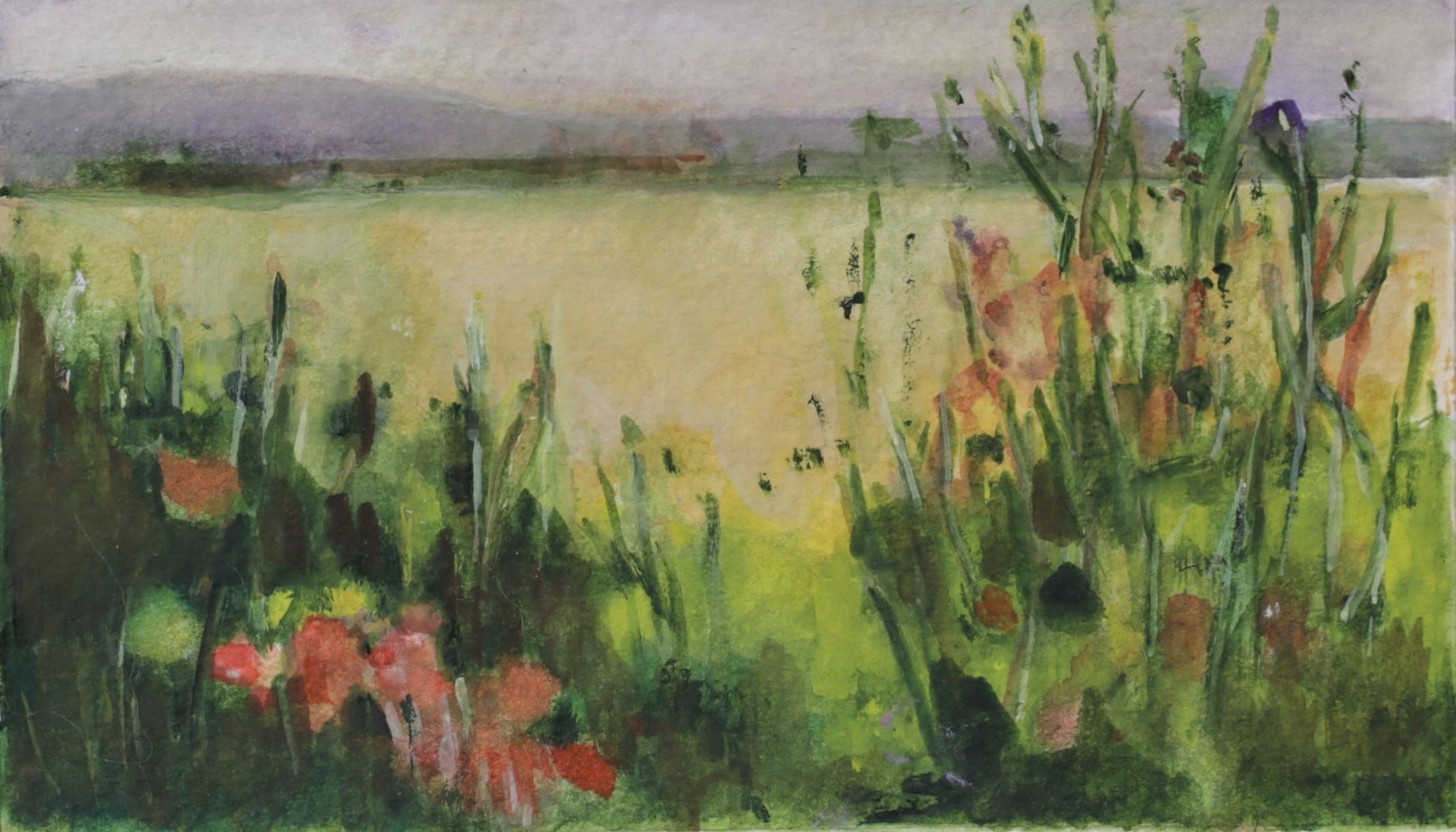 25-0384, 2024, Watercolor on paper, 4" X 7"