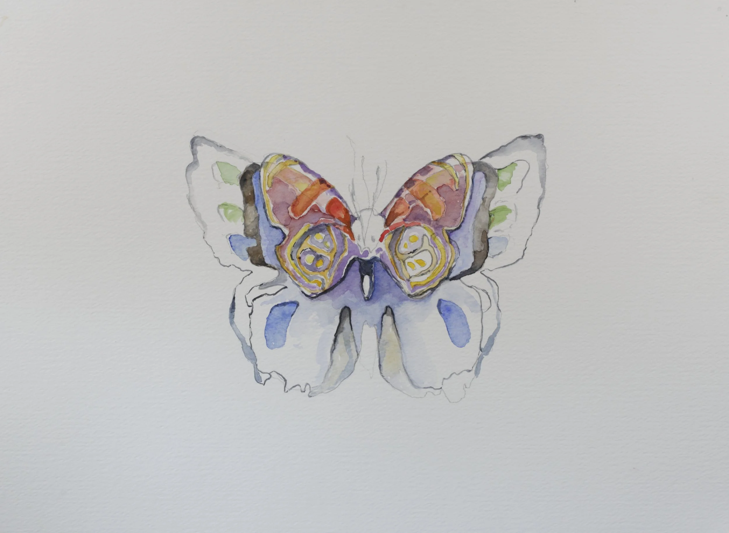 25-0303 2018, Watercolor on paper, 11" X 15"