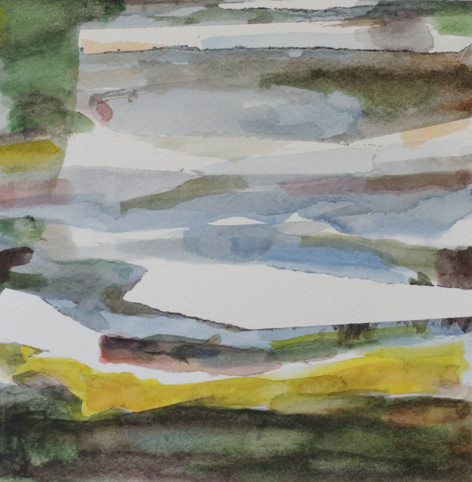25-0349, 2024, Watercolor on paper, 7" X 7"