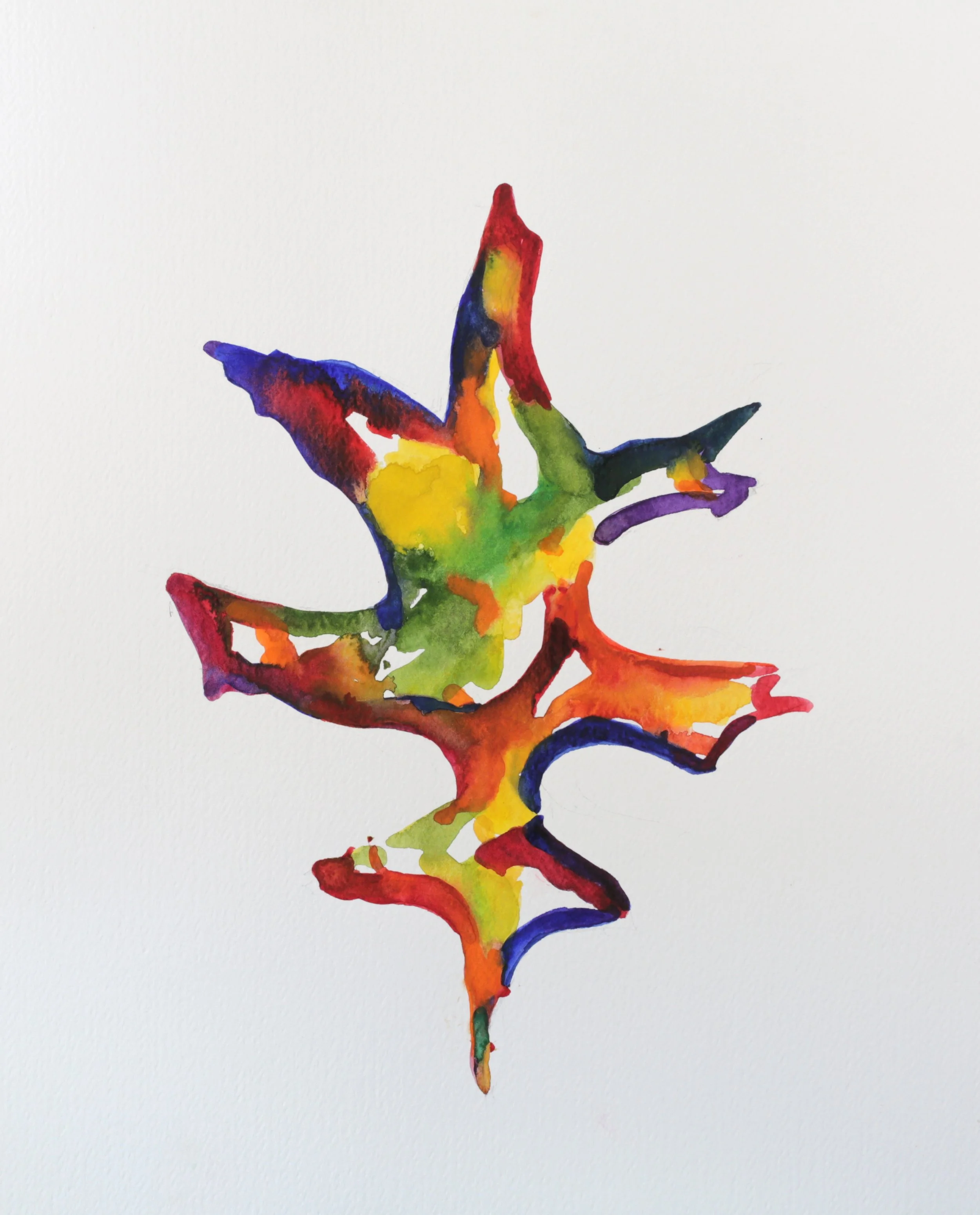 25-0315, 2017, Watercolor on paper, 15" X 11"
