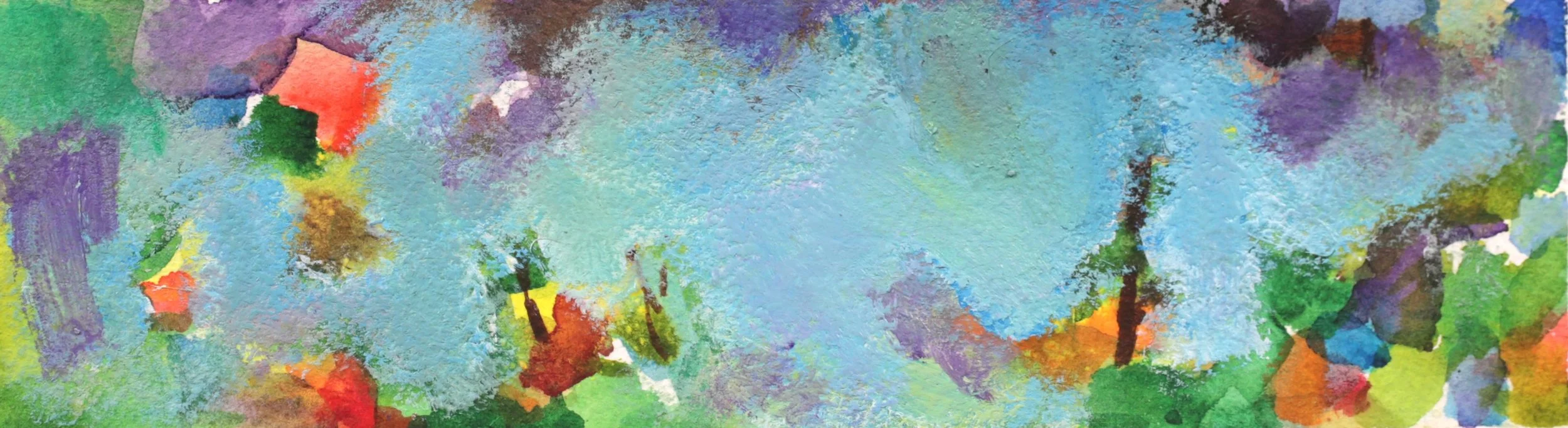 25-0369, 2024, Watercolor on paper, 2 3/8" X 8 1/2"