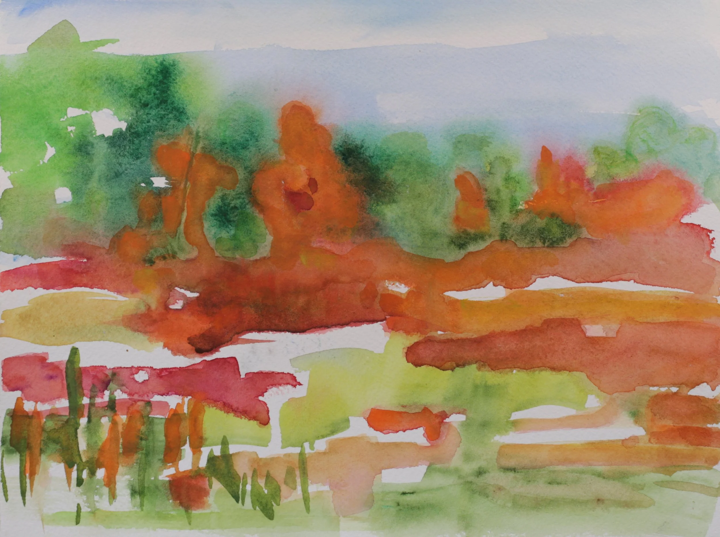 26-0314, 2024, Watercolor on paper, 9" X 12"