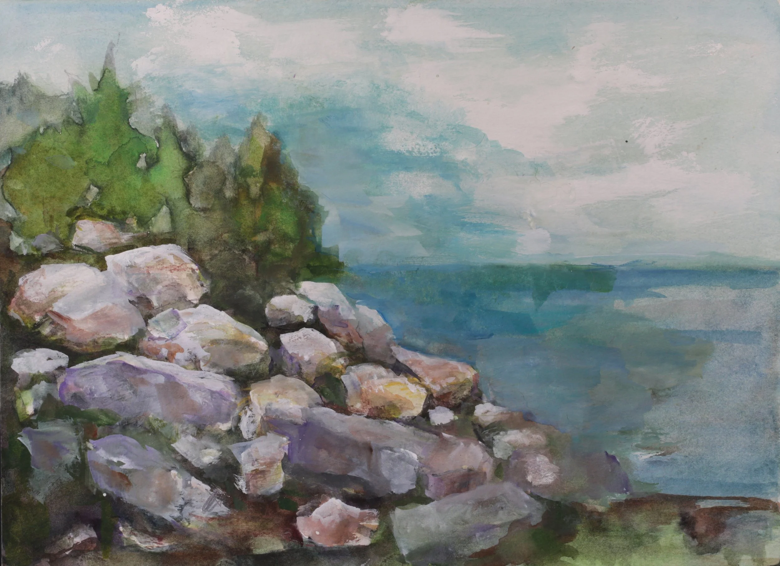 24-0313, 2024, Watercolor on paper, 12" X 16