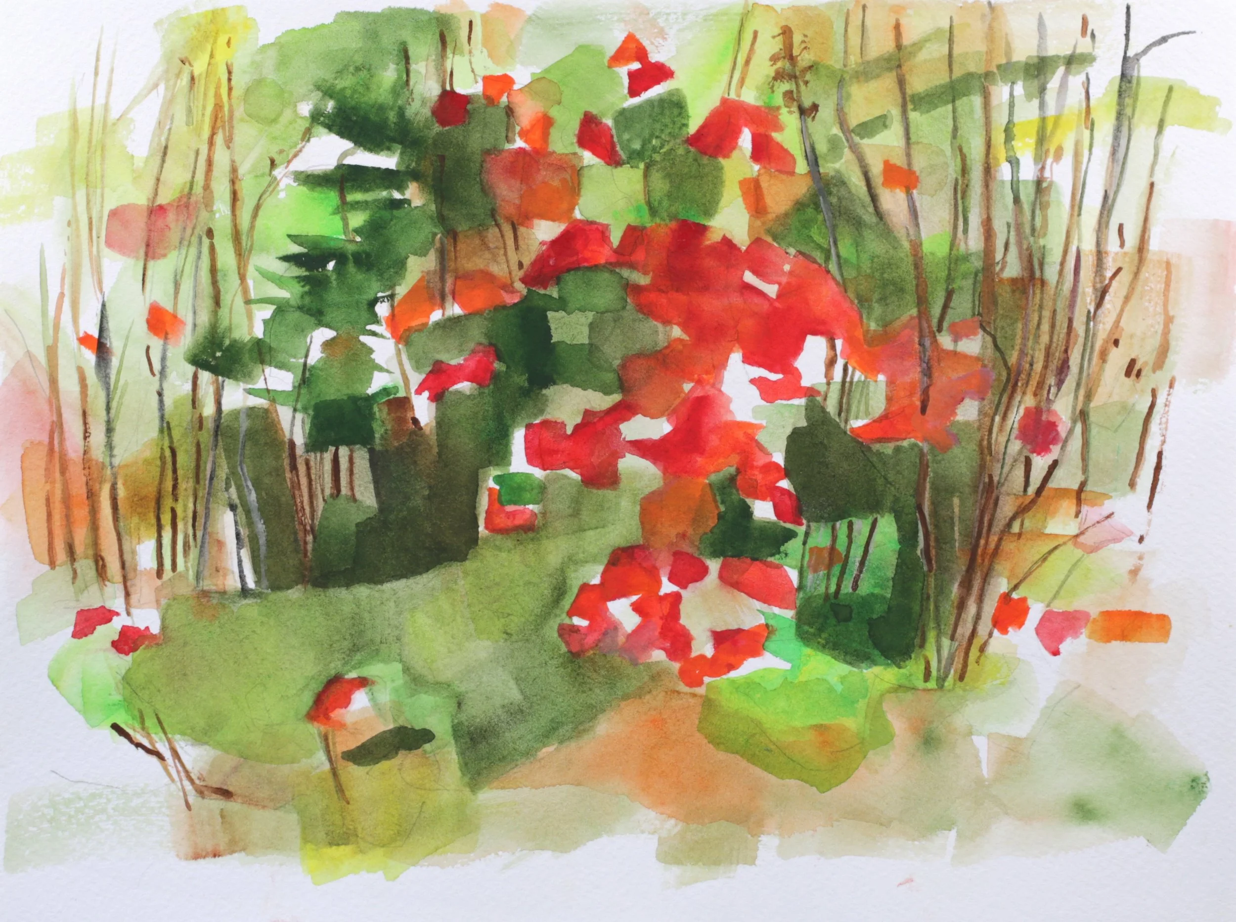 26-0312, 2024, Watercolor on paper, 9" X 12"