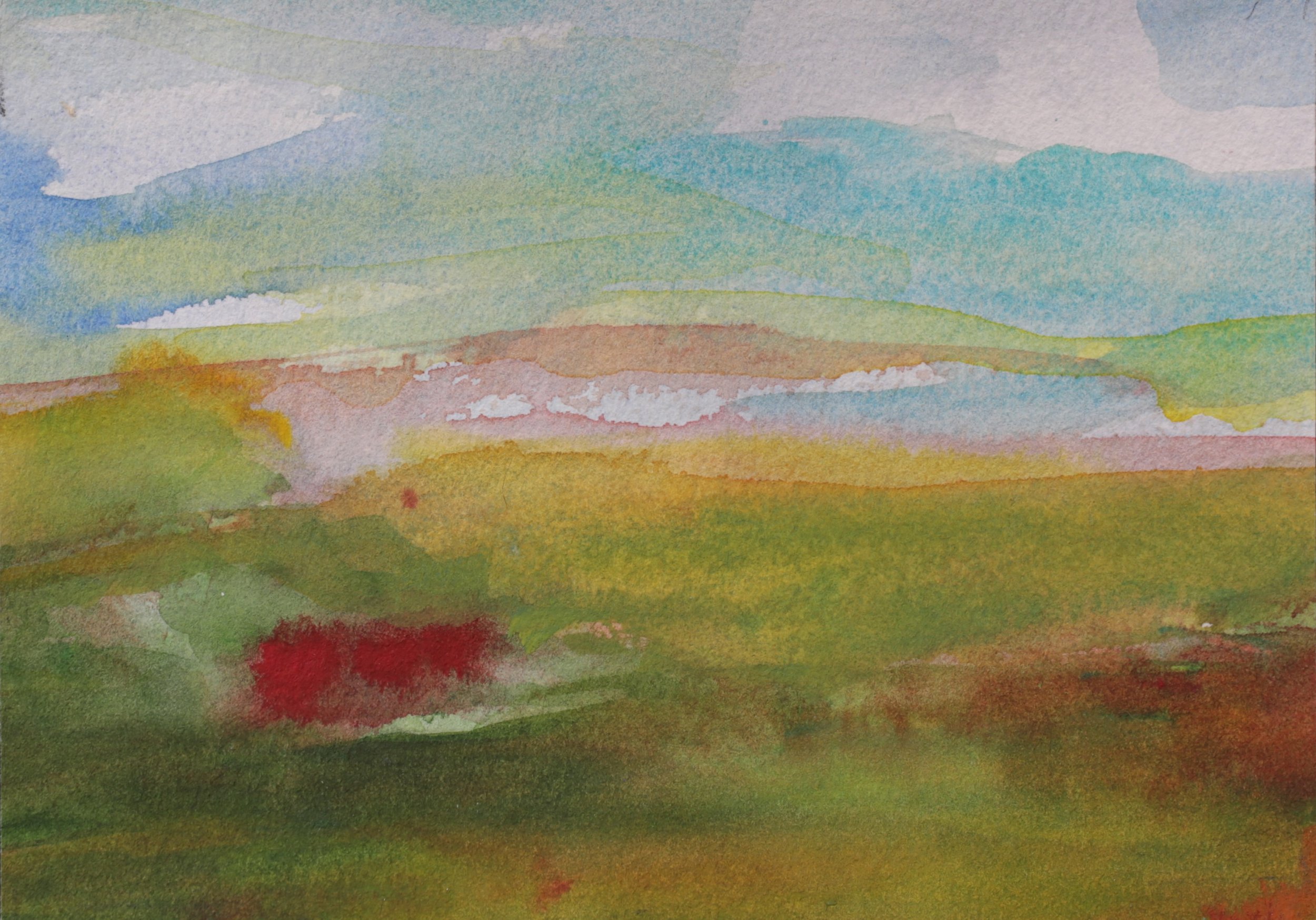 25-0382, 2024, Watercolor on paper, 5" X 7"