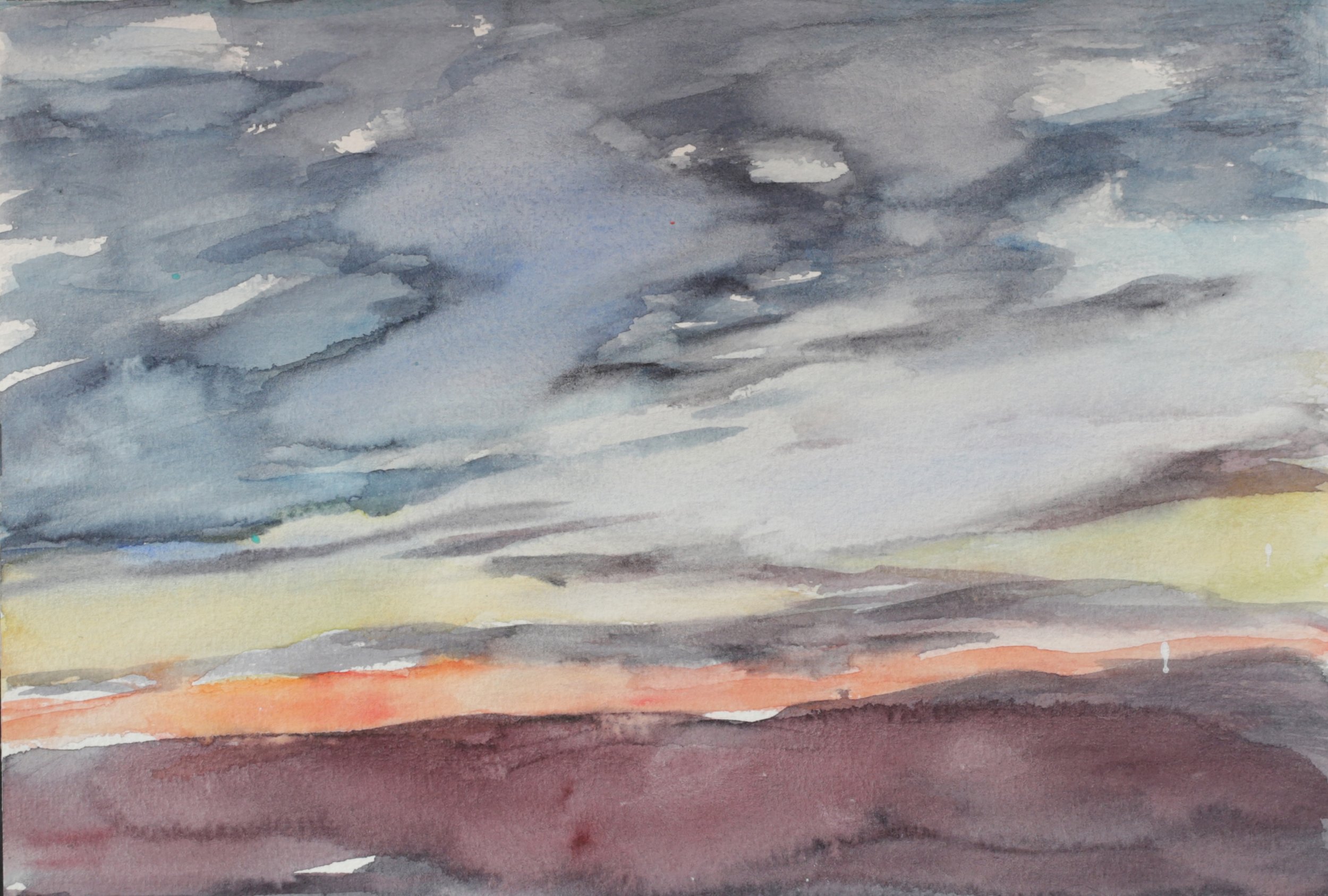 25-0390, 2024, Watercolor on paper, 7" X 10"