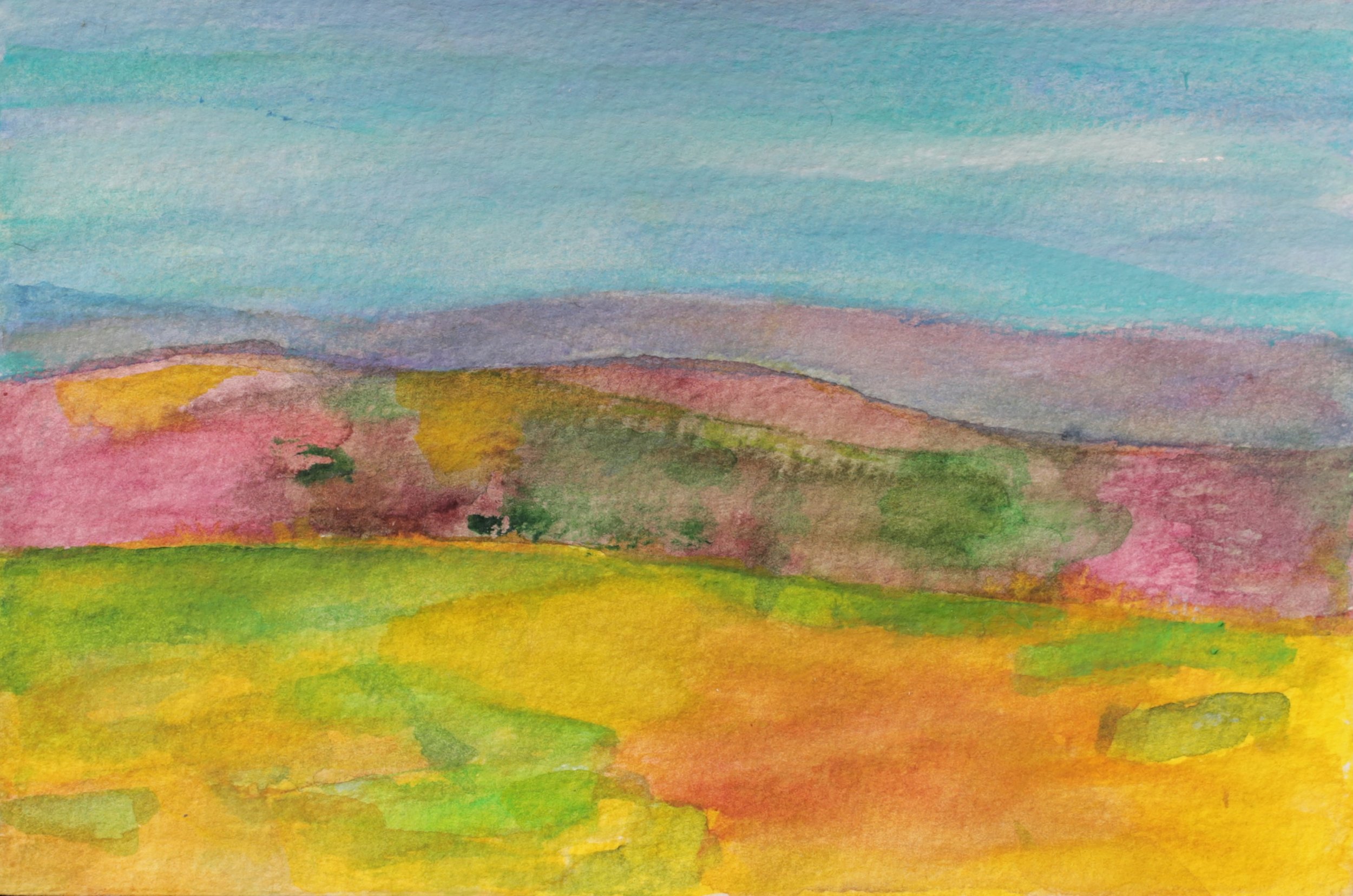 25-0387, 2023, Watercolor on paper, 6" X 9"